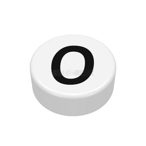 LEGO Minifigure Accessory - White Letter O Tile [98138pb225] for LEGO Sets, DIY Crafts & Custom Displays