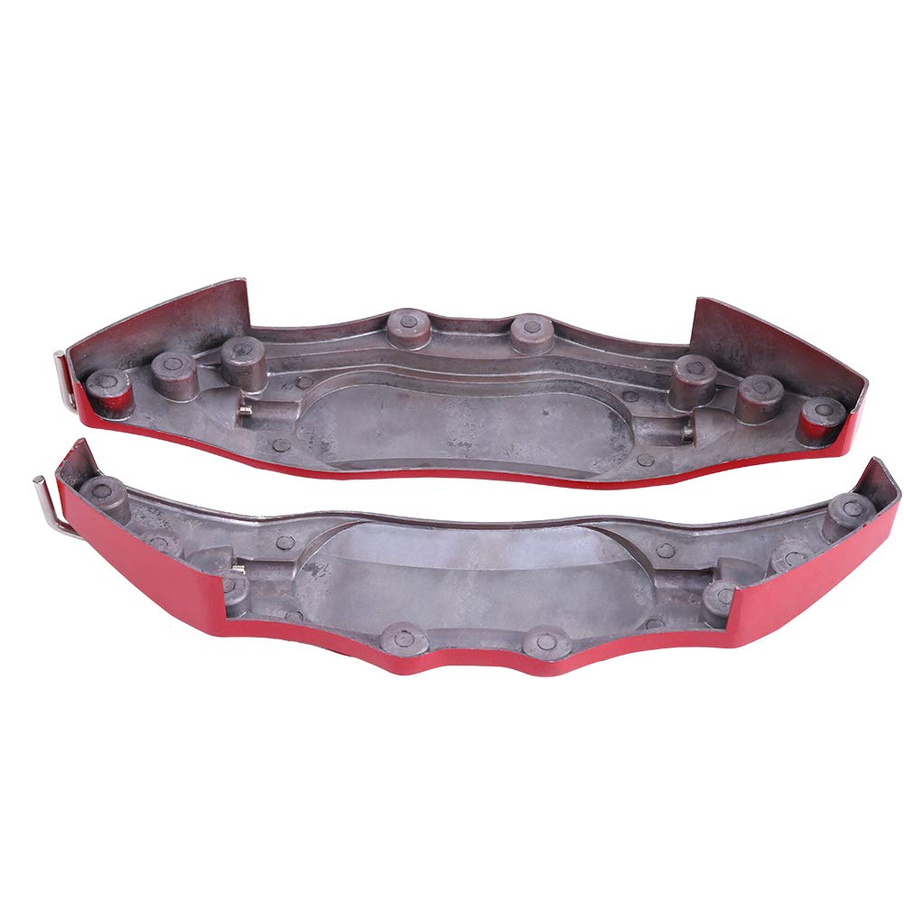High-Quality Aluminum Brake Caliper Cover for Cars - Universal Fit 16-17 Inch Wheels - Red Anodized Protection (2-Piece Set) - Enhance Performance & Style for Street Racing & Car Shows