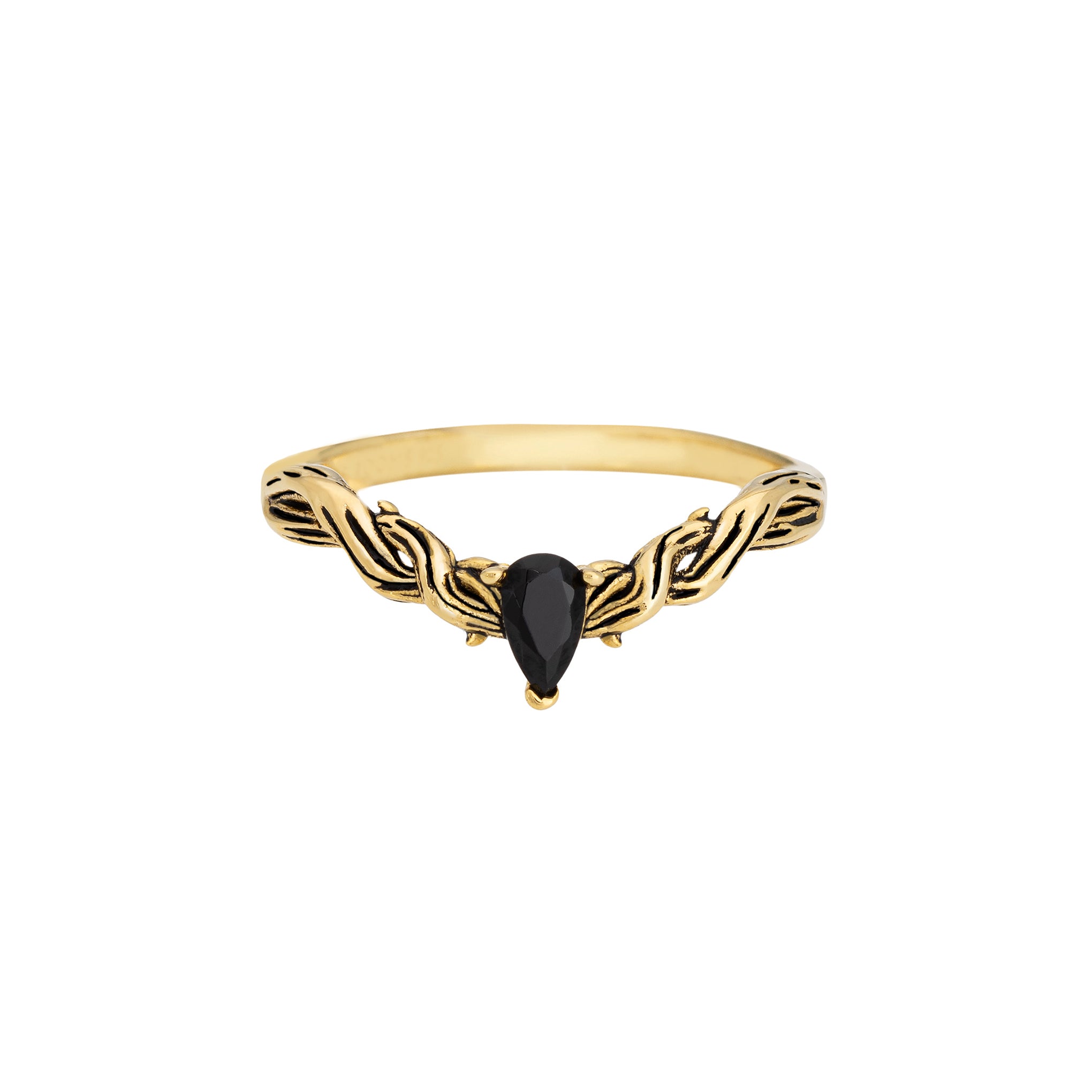 Twisted Thorn Ring for Women - Gothic Punk Jewelry, Unique Silver or Gold Plated Statement Ring - Perfect for Halloween, Cosplay, and Alternative Fashion