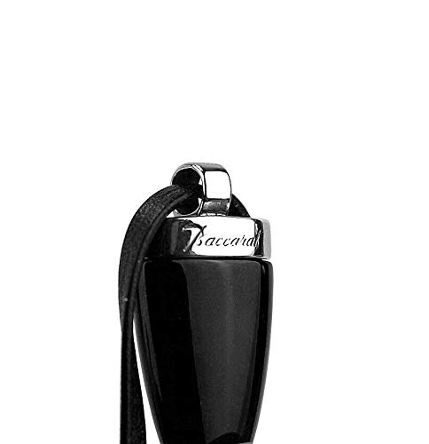 Baccarat Jewelry Tribal Sterling Silver Onyx Pendant Leather Necklace for Women - Handmade Boho Chic Statement Necklace for Casual Wear, Parties & Gifts