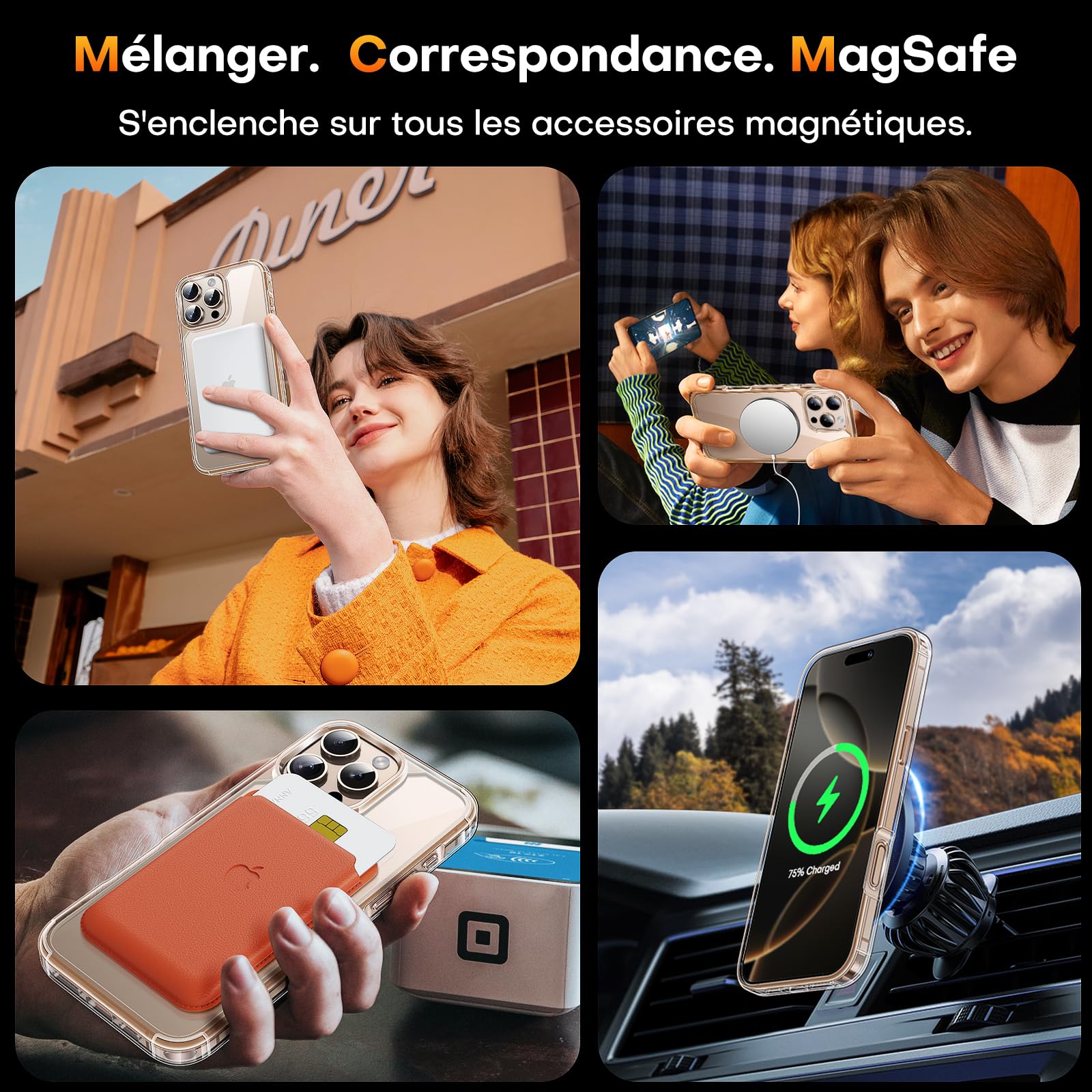 Magnetic 3-in-1 Case for iPhone 16 Pro with 2 Screen Protectors - Military Grade Protection, Magsafe Compatible, Slim & Clear 6.3 Inch Cover - Perfect for Work, Travel & Everyday Use