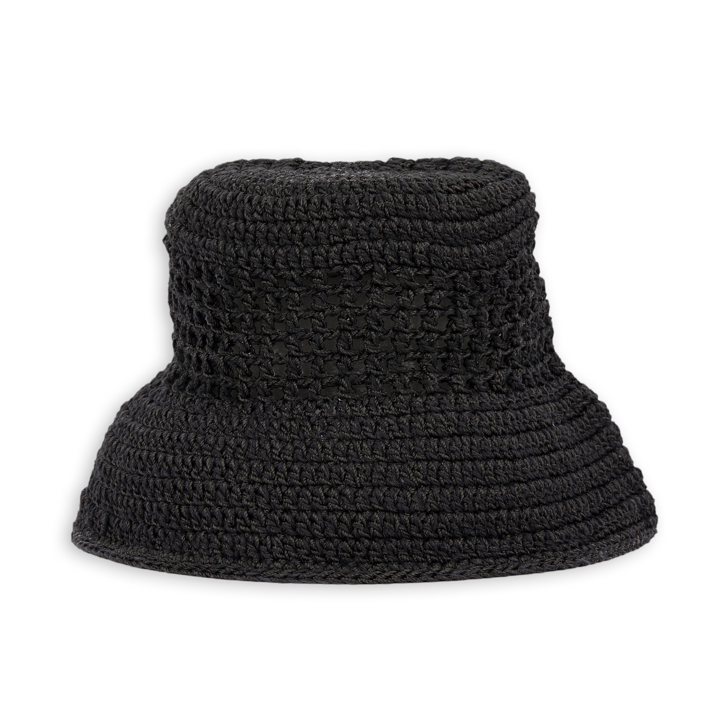 Hand Crochet - Black Honeycomb