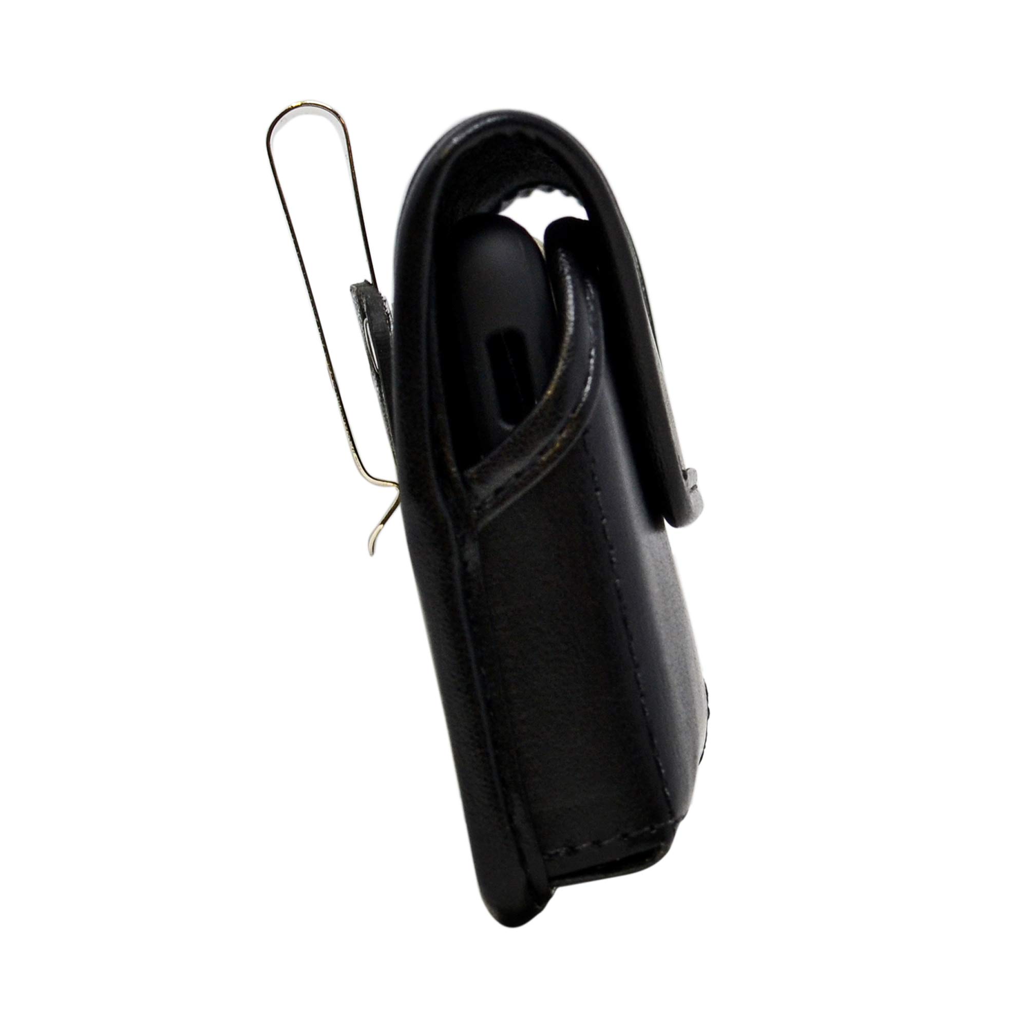 Premium Leather Phone Holster for Samsung Galaxy S25-S20 – Black Belt Clip Holder Compatible with Slim Cases – Magnetic Closure & Durable Metal Clip – Perfect for Work, Hiking, and Outdoor Activities