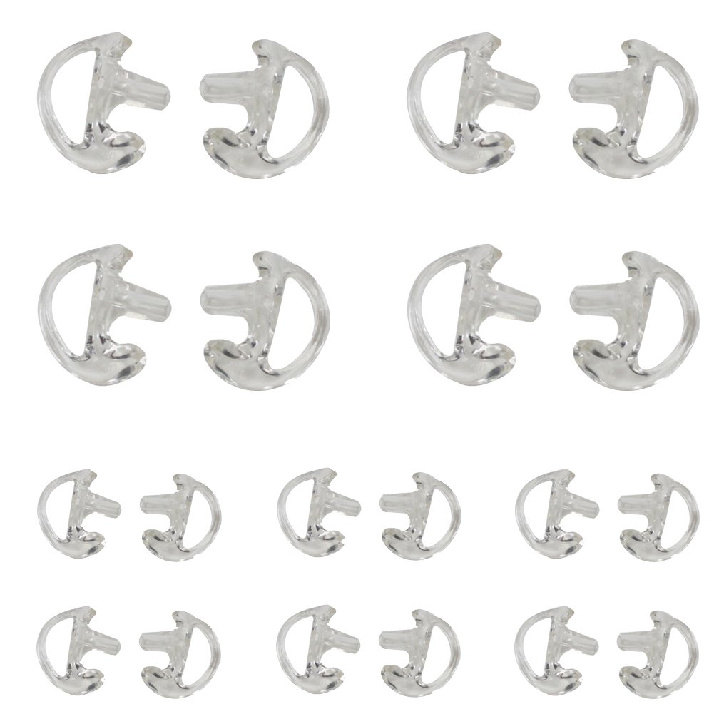 AOER® Large Replacement Earmold Earbuds for Two-Way Radios - 10 Pack Coil Tube Audio Accessories | Perfect for Communication, Security, and Industrial Work Scenes