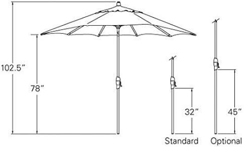 Treasure Garden TG Parent 810 Reg Obravia Outdoor Patio Umbrella - Perfect for Poolside Lounging, Backyard BBQs & Garden Relaxation