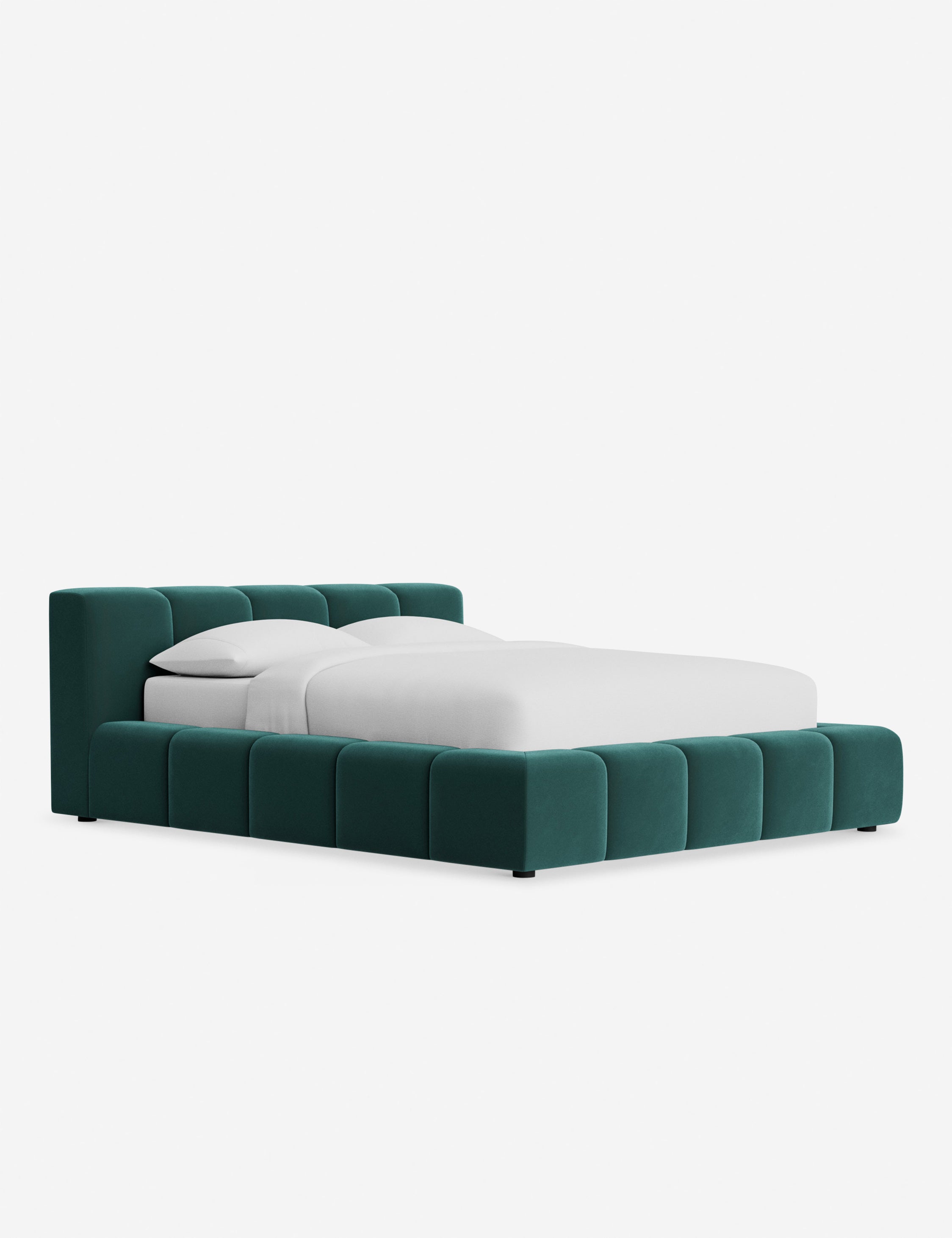 Cambry Platform Bed Frame - Modern Minimalist Wooden Bed with Headboard - Perfect for Bedroom, Guest Room & Small Spaces