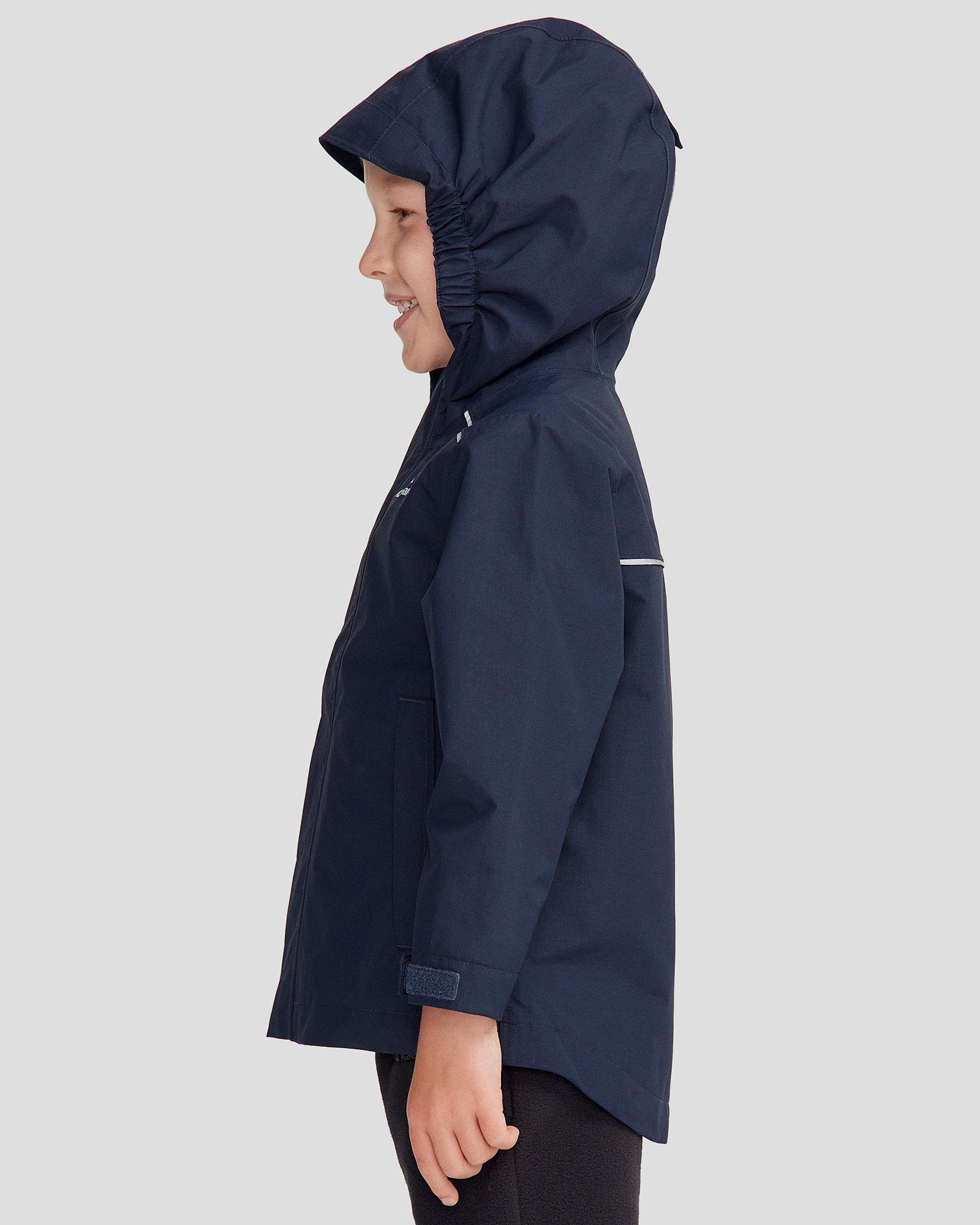 Andulo 2-Layer Waterproof Rain Jacket for Kids - Pure Navy Blue | Outdoor Play, School & Rainy Day Protection