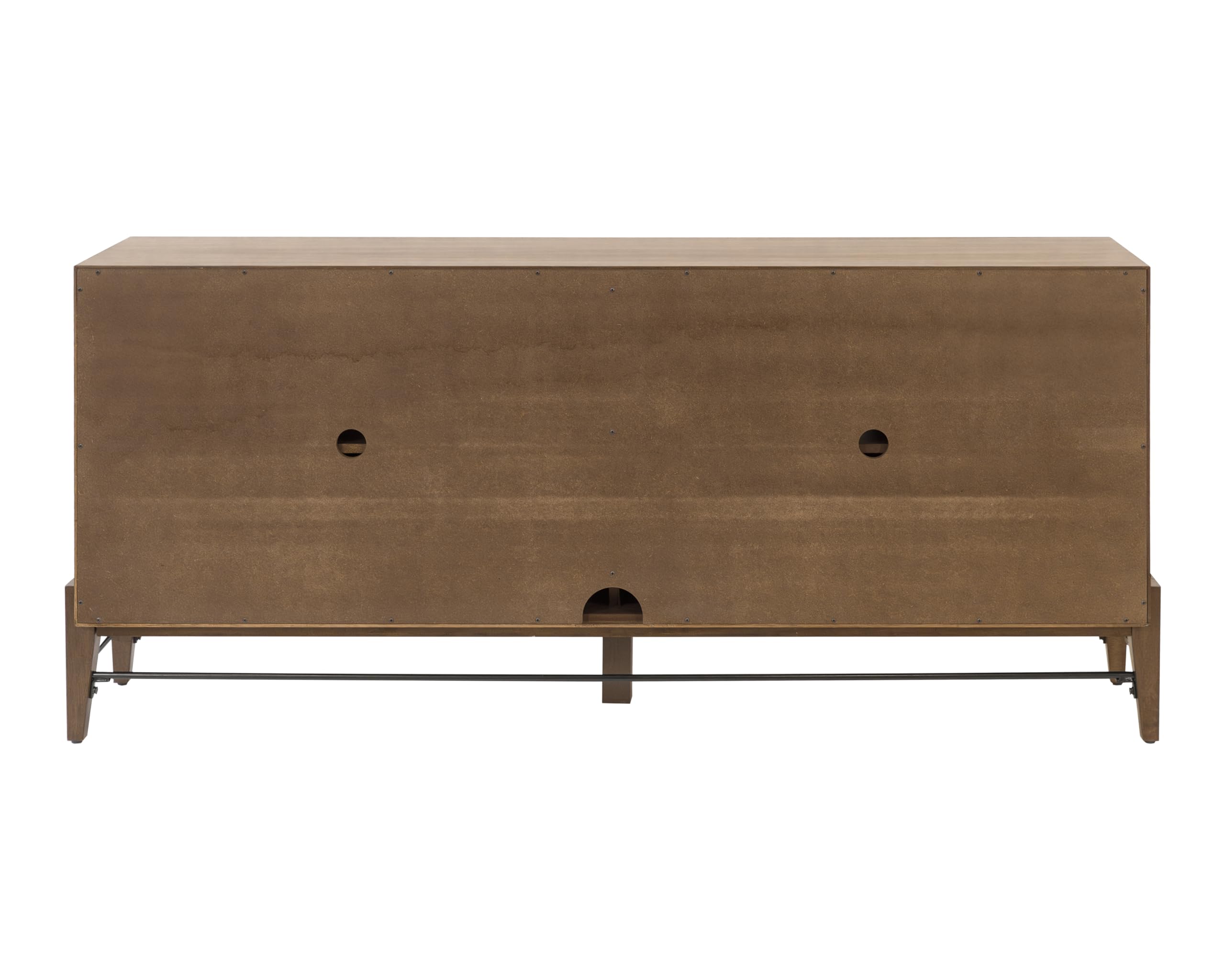 Mid-Century Modern Wooden Console Table with Storage - Brown Accent Credenza for Living Room, Office & Entryway - Stylish & Functional Home Decor