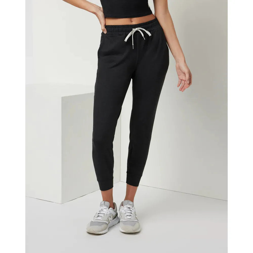 Vuori Women's Performance Jogger Pants - Black Heather - High Waisted Athletic Lounge Pants for Running, Yoga & Everyday Wear