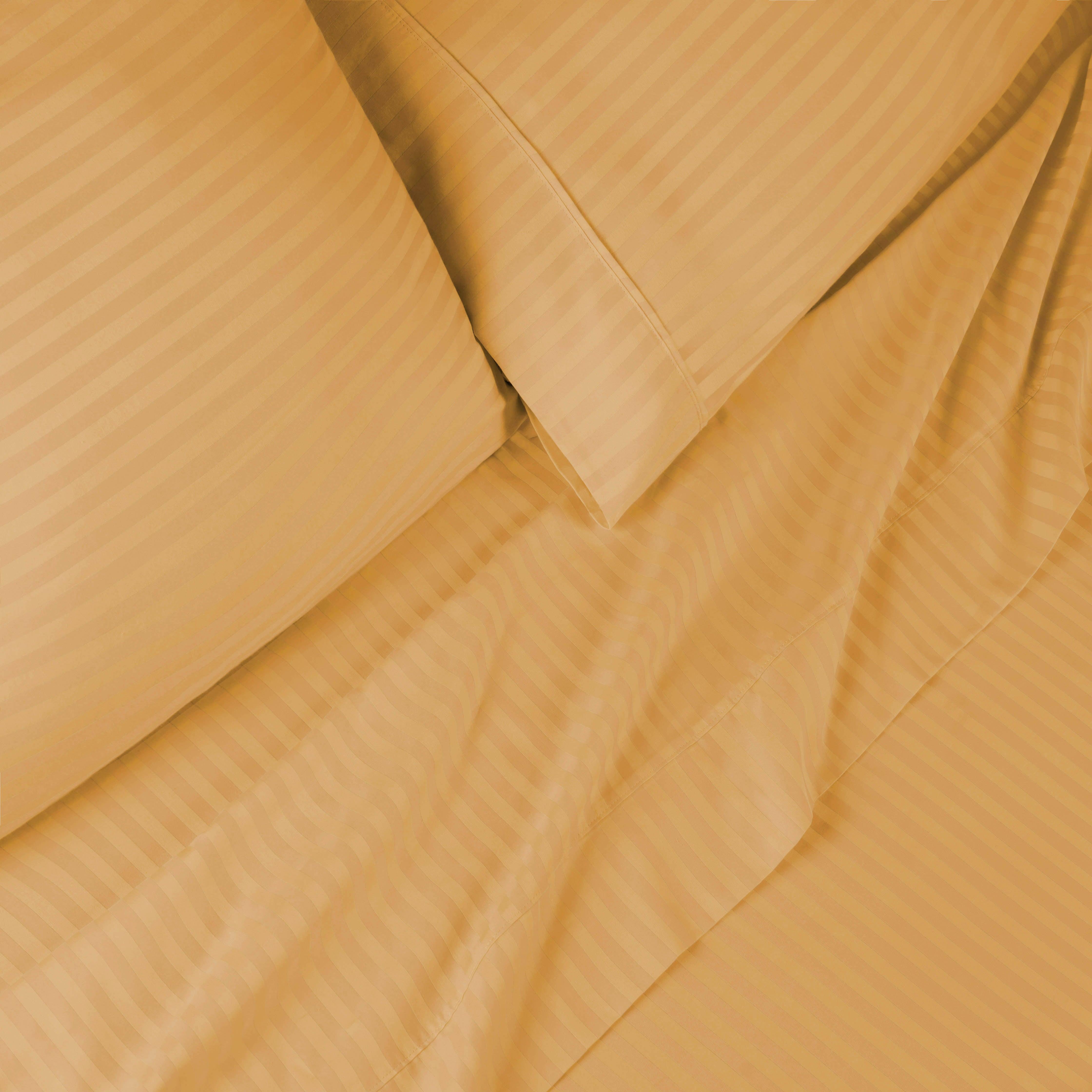 Premium 100% Egyptian Cotton 300 Thread Count Sheet Set - Deep Pocket Fitted, Flat Sheet & Pillowcases - Soft Breathable Bedding for Luxury Hotels & Home Use