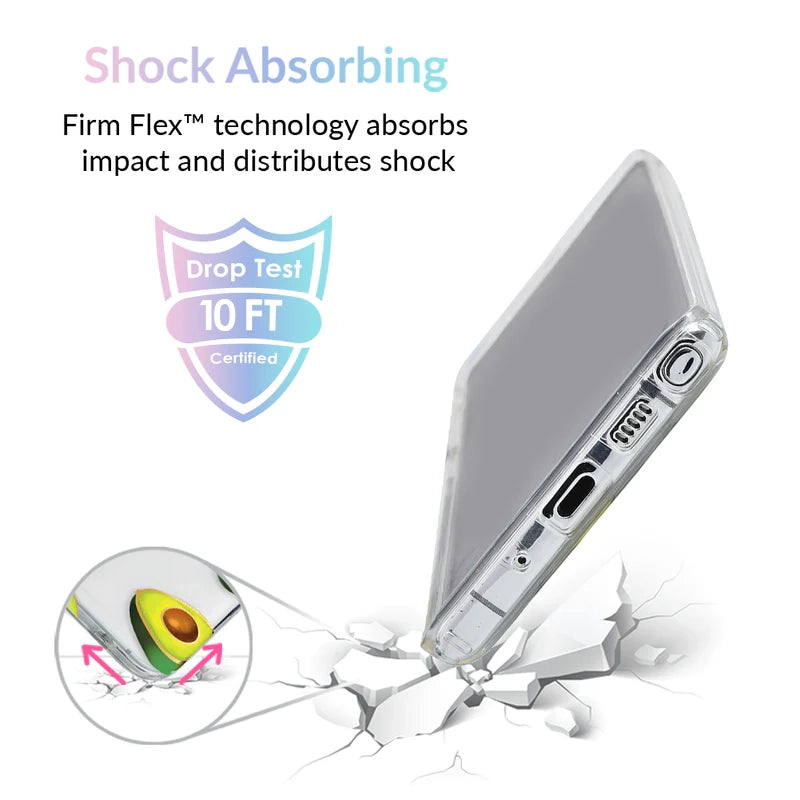 Clear Samsung Galaxy Case with Avocado Design - Slim Protective Phone Cover for Everyday Use & Stylish Protection