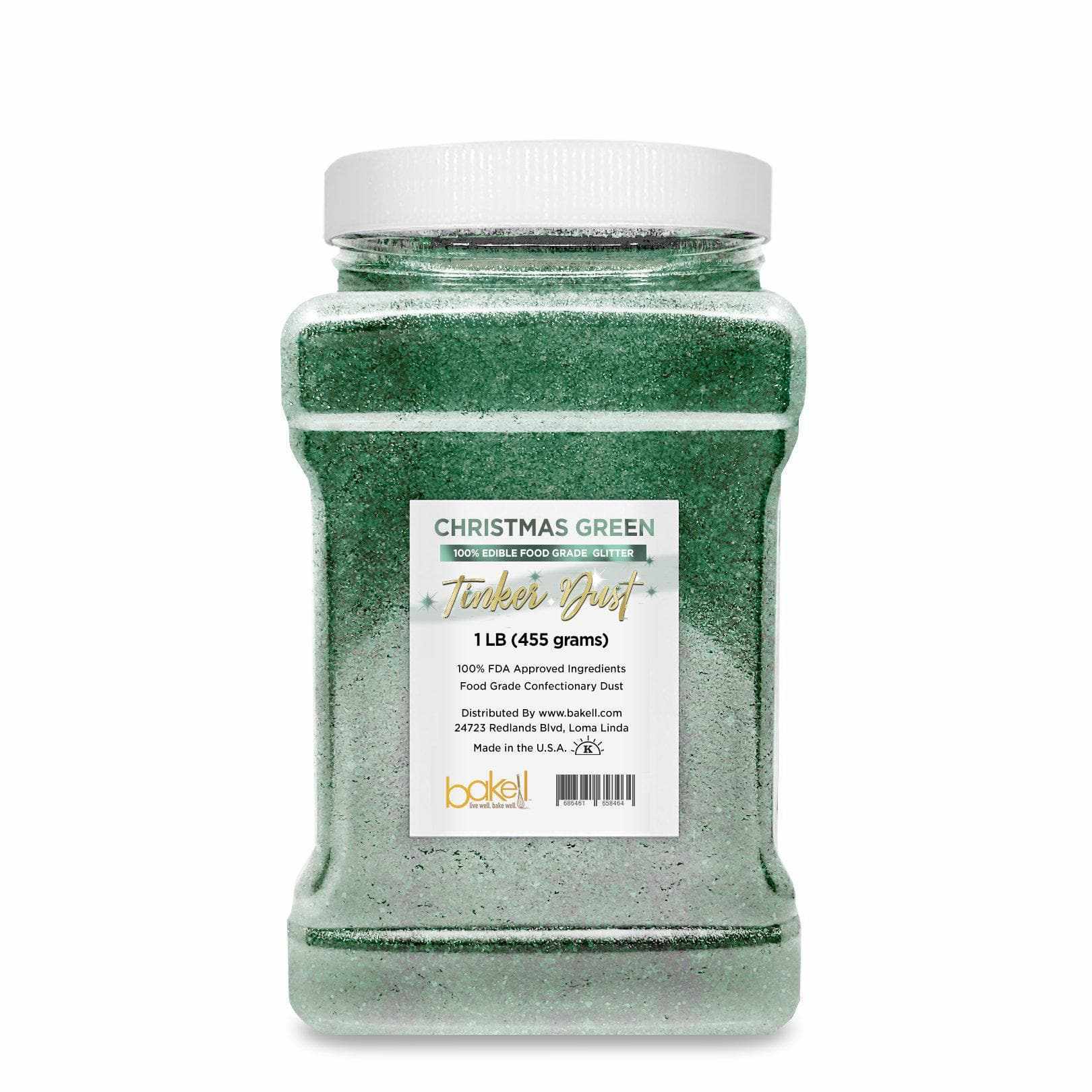 Premium Christmas Green Tinker Dust® Glitter - Bulk Size (1 lb) for Holiday Crafts, DIY Decorations & Gift Wrapping