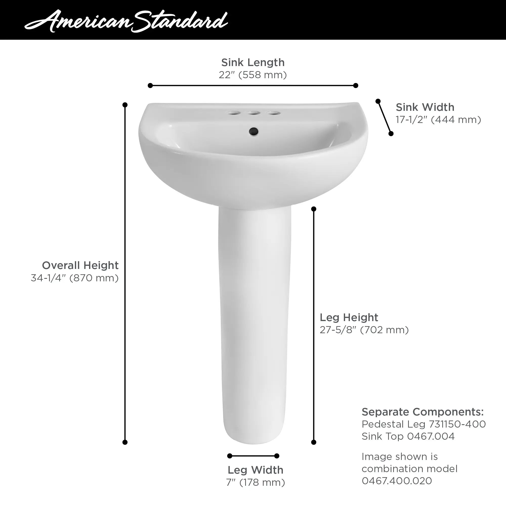 Evolution Pedestal Leg - Heavy Duty Adjustable Furniture Legs for Tables, Desks & Cabinets - Perfect for Home Office, Kitchen & Commercial Use