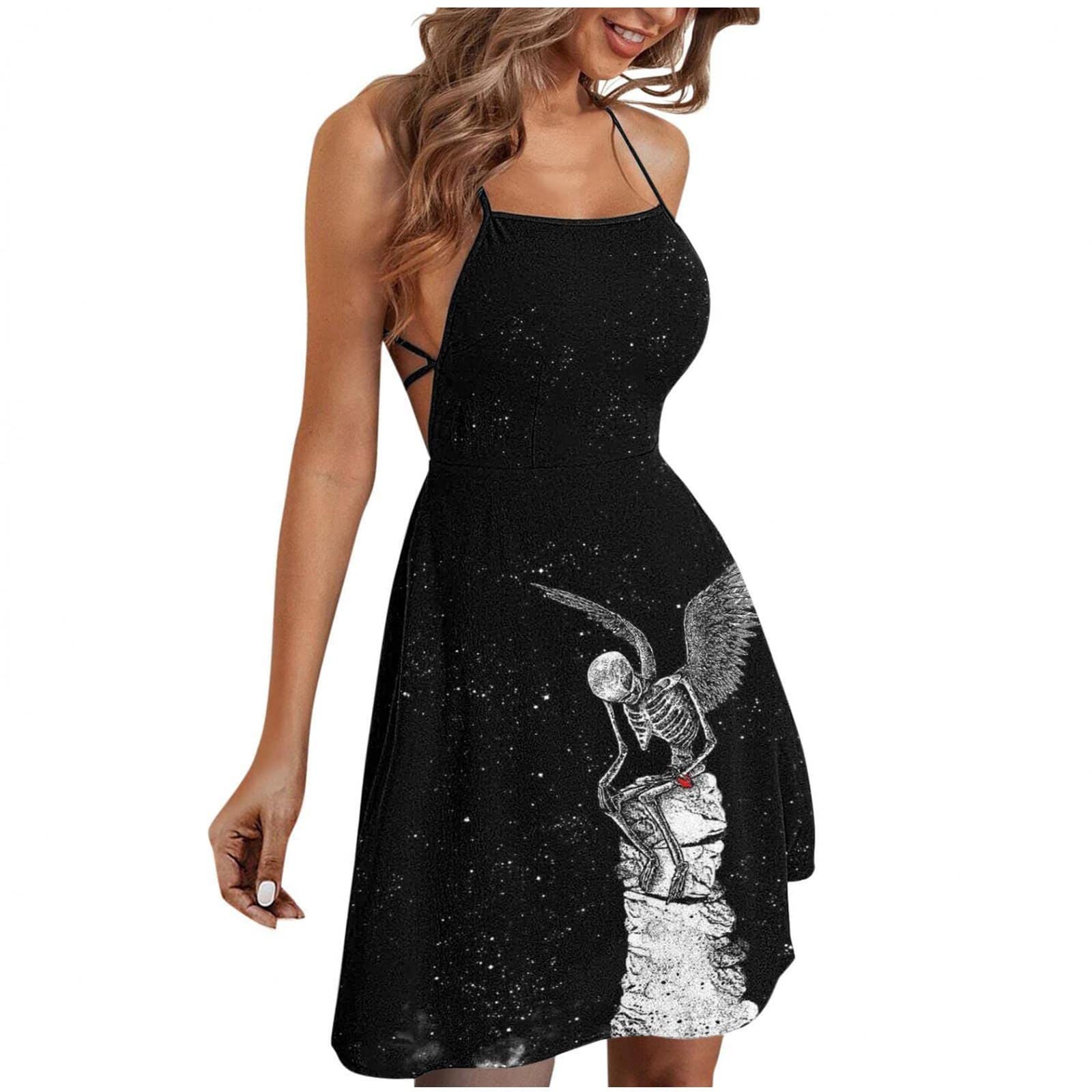 MIANHT Women's Summer Wedding Guest Dress - Floral Print Sleeveless Pullover Club Dress | Perfect for Cocktail Parties, Bridal Showers & Evening Events