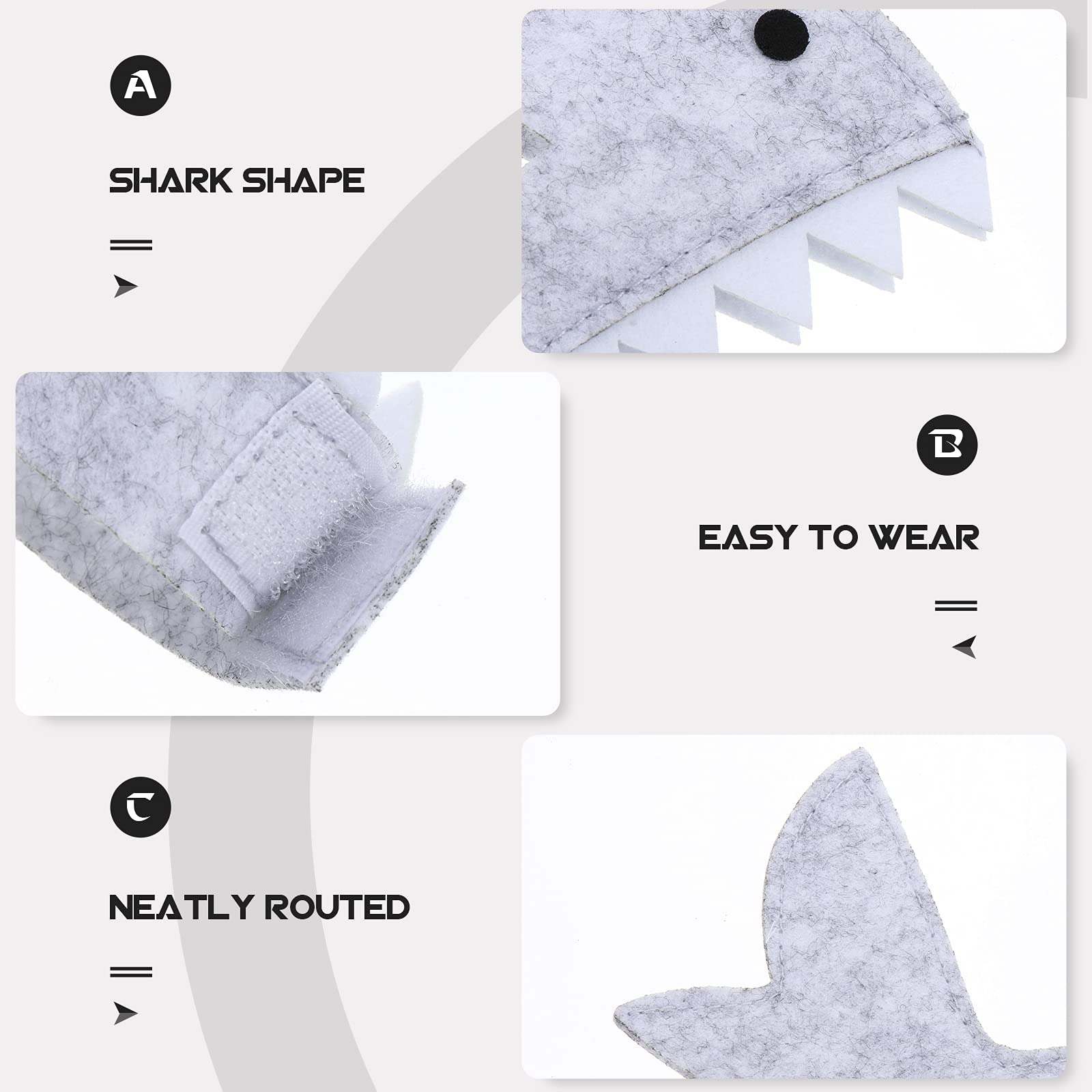 Reptile Supplies 2pcs Lizard Shark Suit - Cute Pet Costume Jumpsuit for Small Reptiles - Perfect for Halloween & Photo Shoots