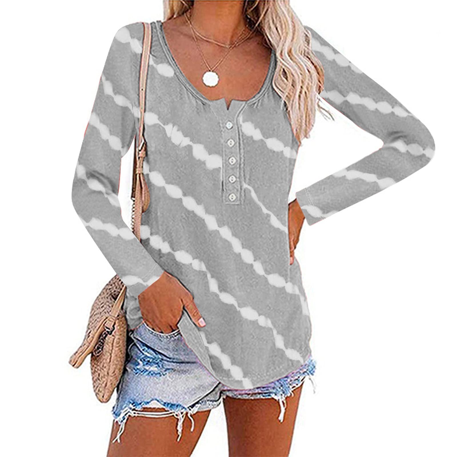 Stylish Women's Long Sleeve Color Block Blouse - Round Neck Casual Top for Everyday Wear | Perfect for Office, Dating & Weekend Outings