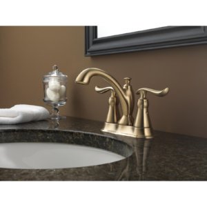 Delta Linden Centerset Bathroom Faucet - Brushed Nickel Finish, Diamond Seal Technology, Metal Drain Assembly - Perfect for Bathroom Sink & Vanity Upgrades (Model 2594-SSMPU-DST)