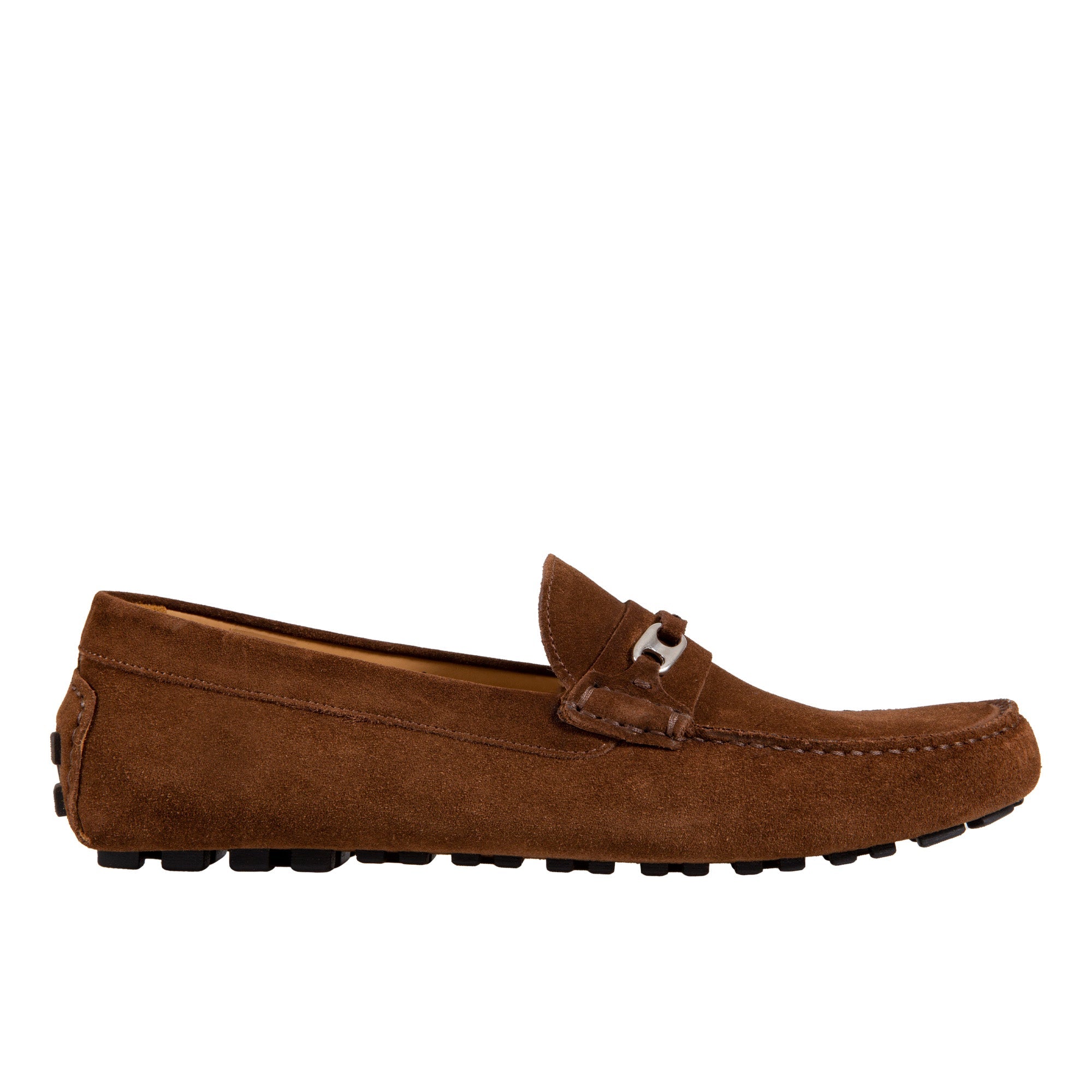 Premium HENRY SARTORIAL Men's Leather Driving Shoes with Metal Trim in Brown | Comfortable Loafers for Business Casual & Weekend Outings
