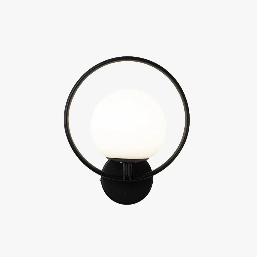 Modern LED Wall Sconce Lights for Bedroom - Dimmable Glass Ring Design Lighting Fixture - Perfect for Bedside, Hallway, and Living Room Ambient Lighting