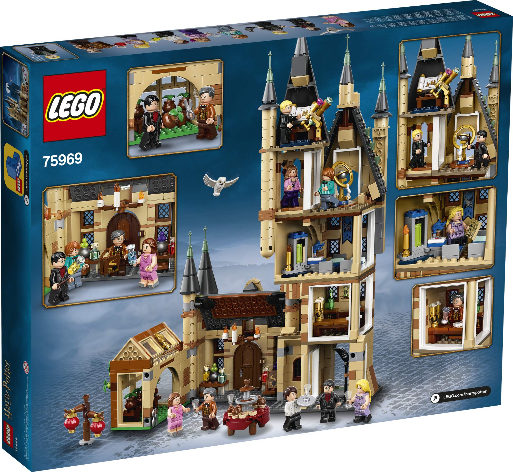 LEGO Harry Potter Hogwarts Astronomy Tower 75969 Building Set - 8 Minifigures Including Harry Potter & Draco Malfoy | Wizarding World Castle Playset | STEM Educational Toy for Kids | Perfect Birthday Gift for Boys & Girls | Creative Play & Collectible Display
