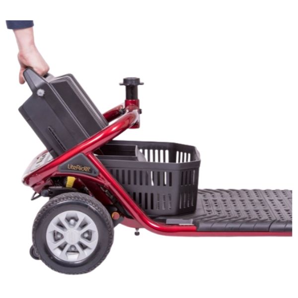 Golden Technologies LiteRider 3 Wheel Mobility Scooter GL111 - Lightweight Folding Electric Scooter for Adults & Seniors - Ideal for Indoor/Outdoor Use, Shopping, Travel & Daily Mobility