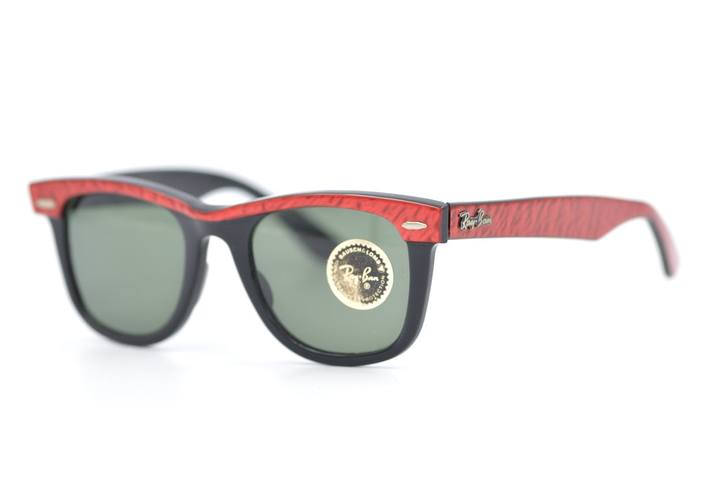 RayBan Red Top Wayfarer Sunglasses - Classic Polarized UV Protection for Men & Women - Perfect for Driving, Beach & Outdoor Activities
