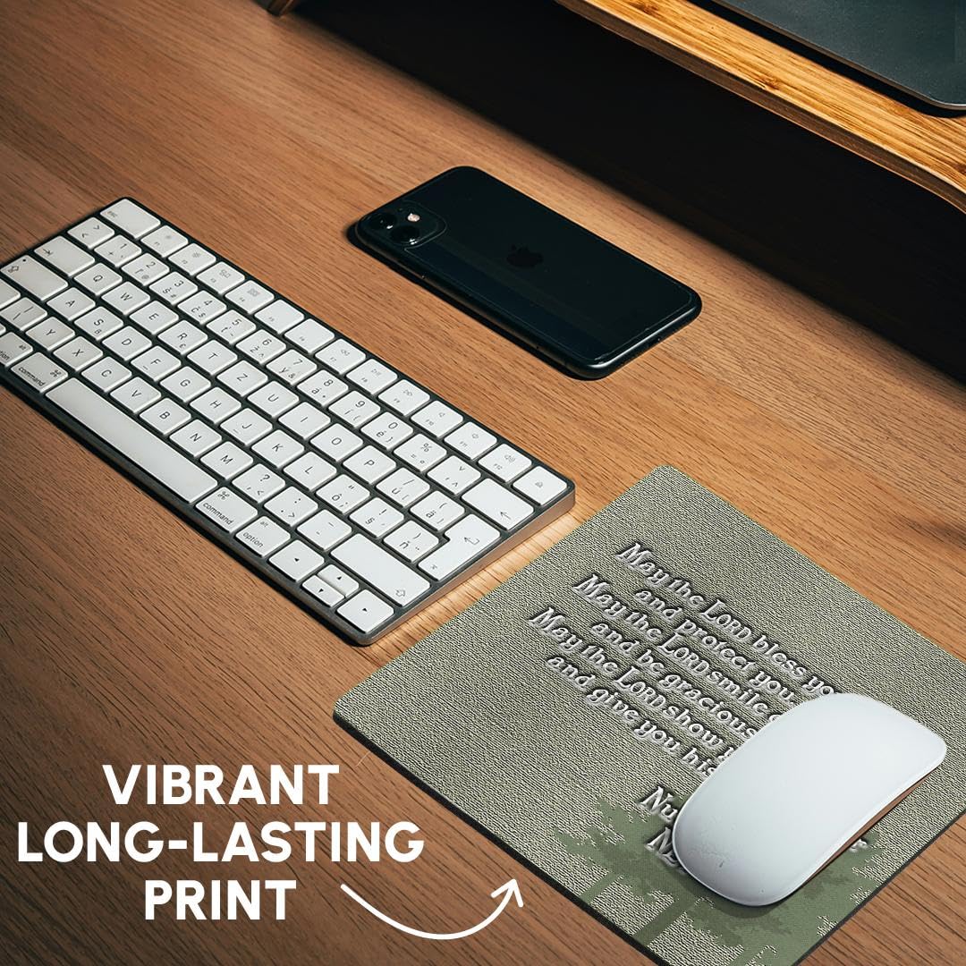 3D Bible Verse Mouse Pad - Aaron's Blessing Numbers 624 26 for Office & Gaming