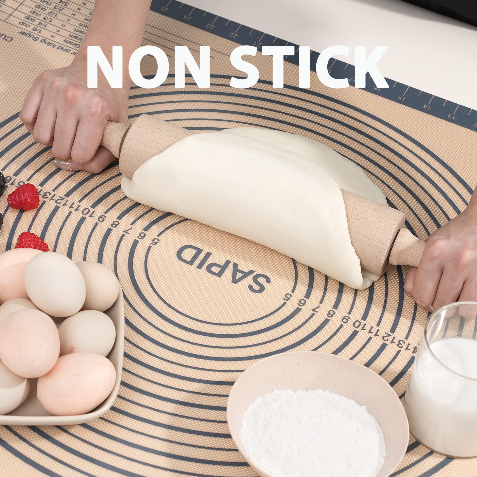 Non-Slip Silicone Pastry Mat with Measurements - 16