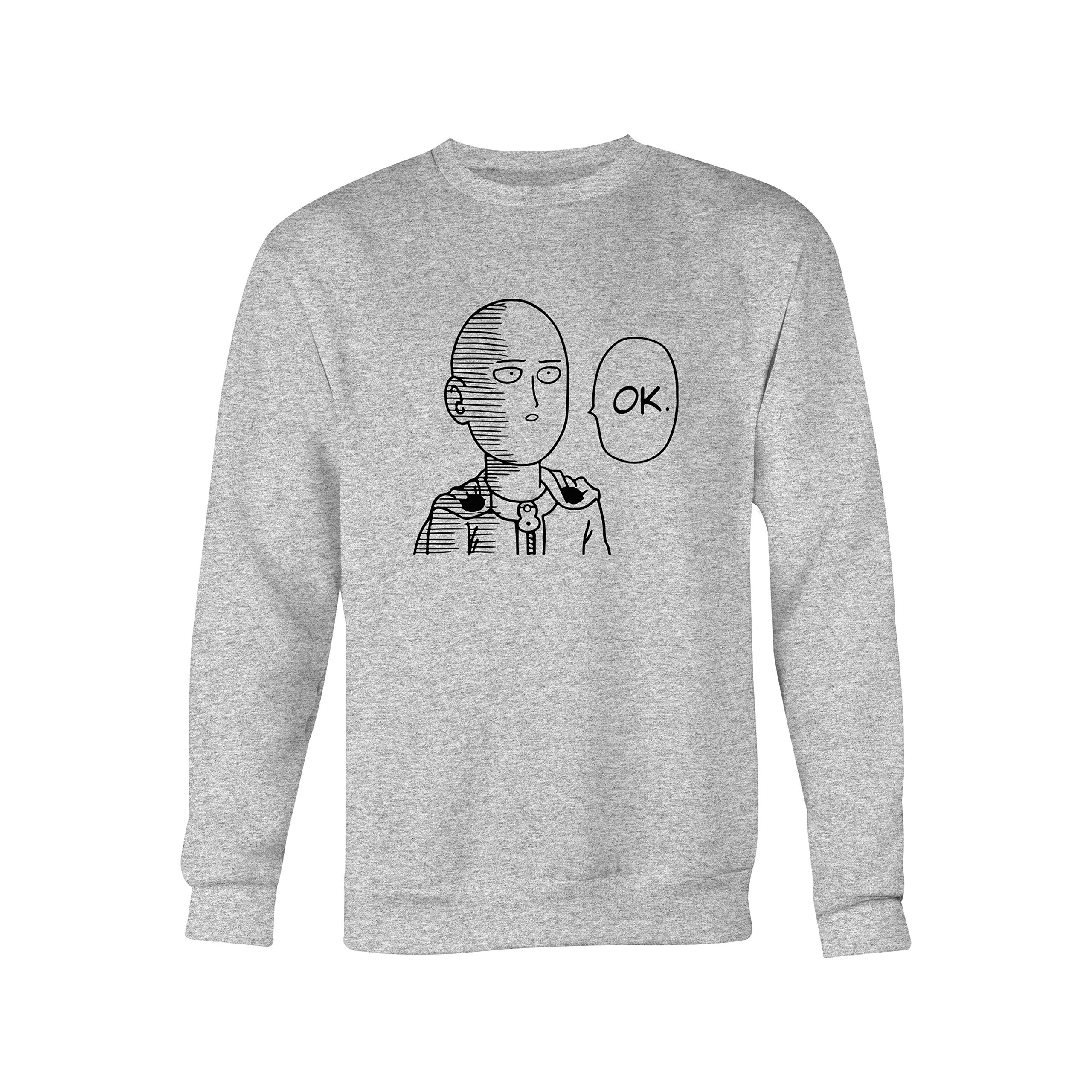 One Punch Man Anime Manga Meme Unisex Sweatshirt | Saitama Cosplay Hoodie | Casual Wear & Gift for Anime Fans