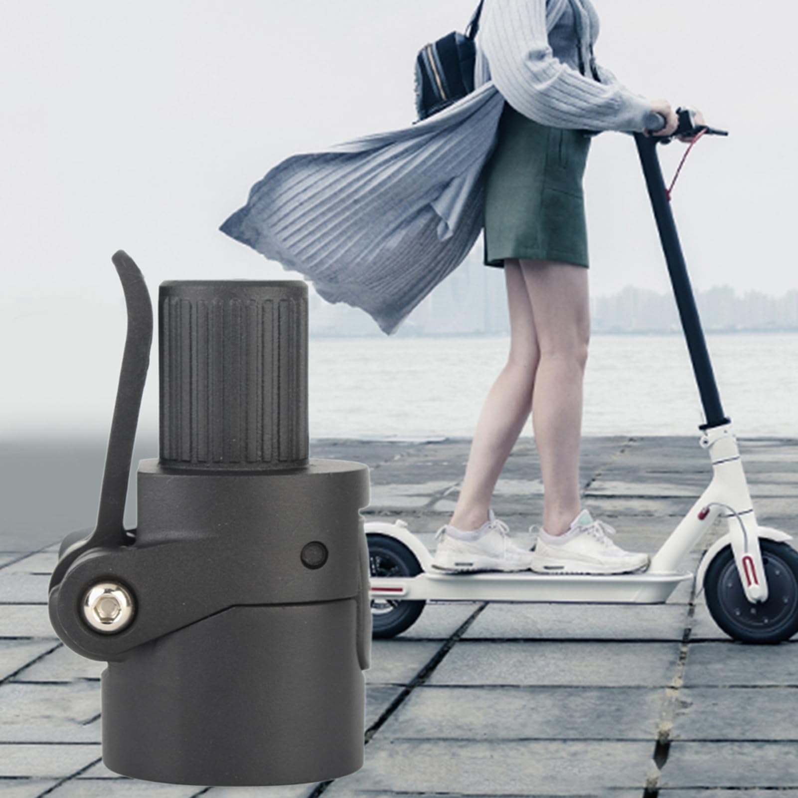 **M365 Electric Scooter Replacement Parts - Aluminum Alloy Black Folding Pole Base | Compatible with Xiaomi M365 | Durable & Lightweight | Perfect for Commuting & Urban Travel**