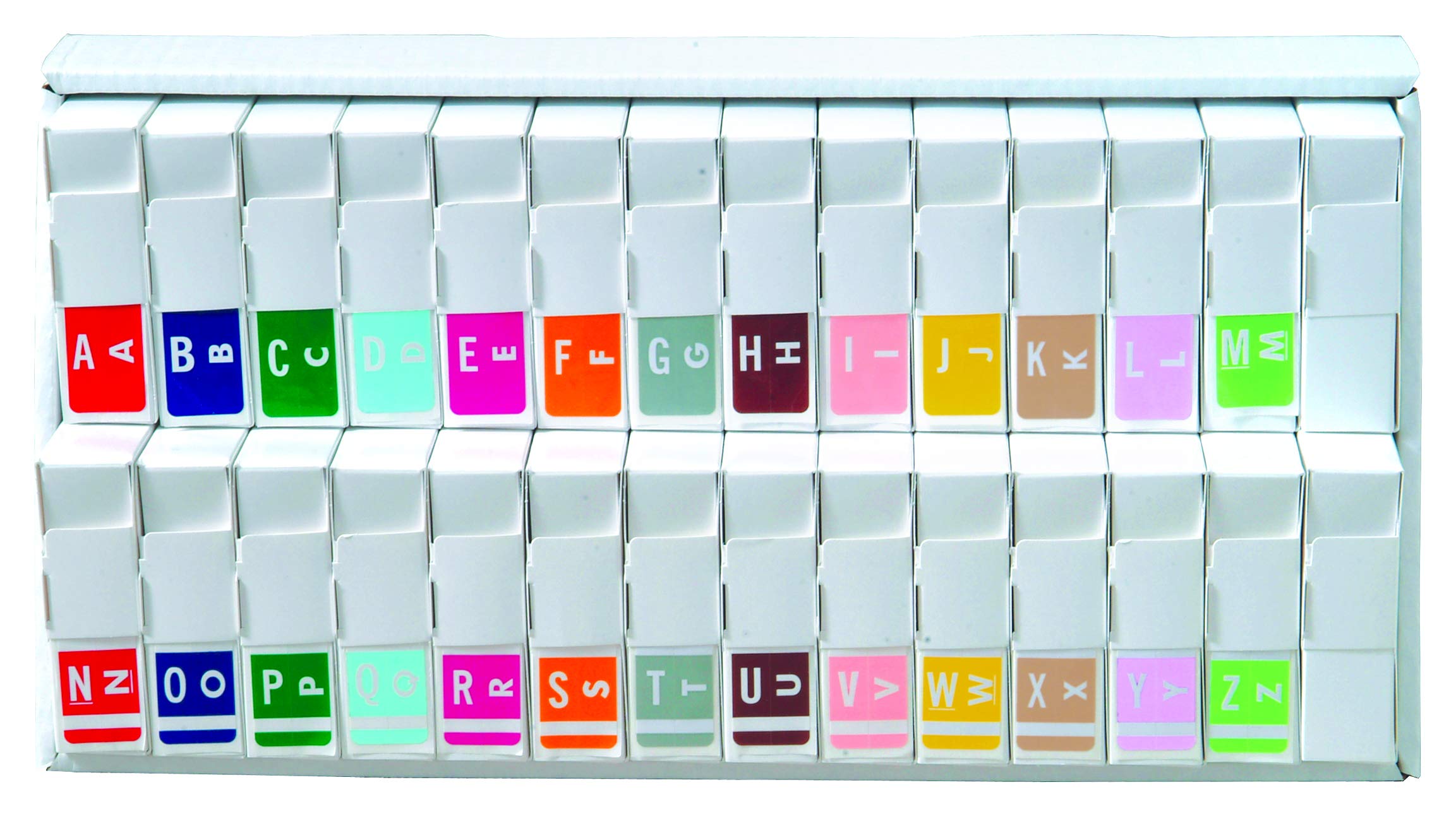 Doctor Stuff - Alphabet File Folder Labels A-Z Complete Set with Storage Tray | 1-5/8
