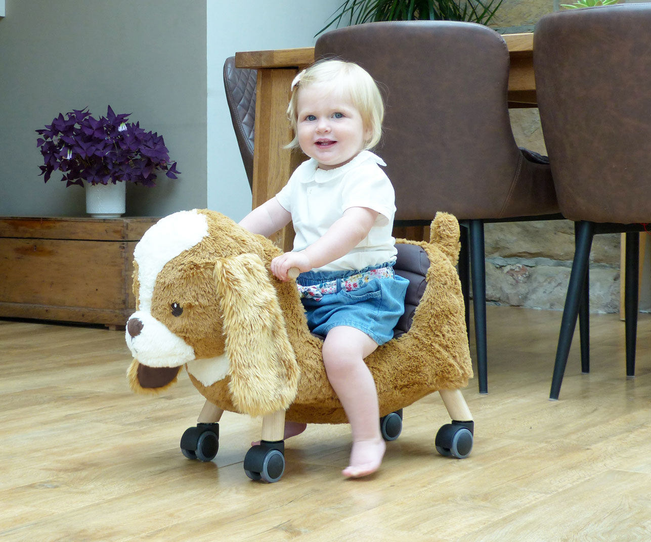 Peanut Pup Ride On Toy - Fun and Safe Toddler Push Bike for Indoor & Outdoor Play - Perfect for Kids' Birthday Gifts and Playroom Activities