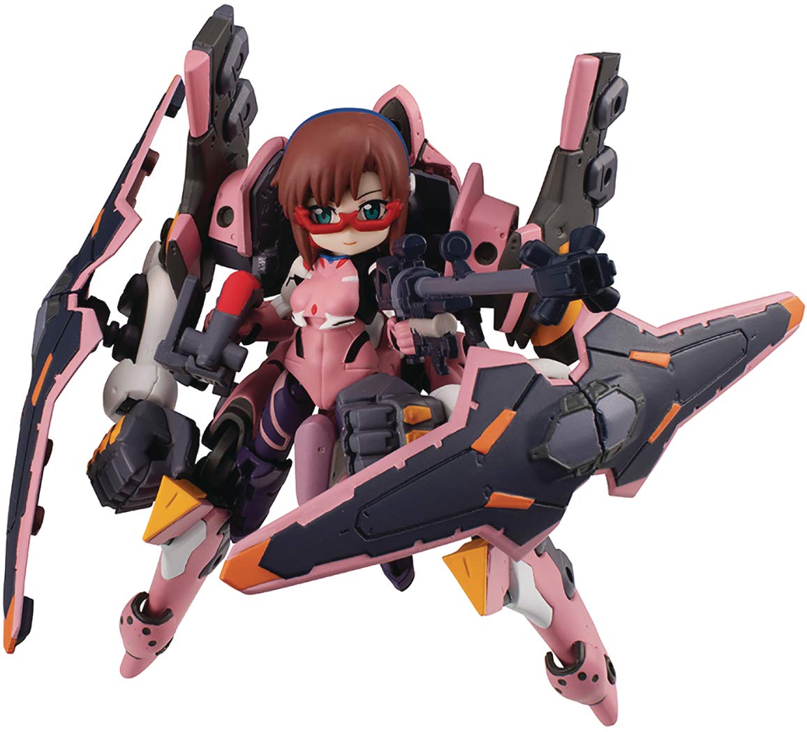 Megahouse Desktop Army: Evangelion Movie Mari & Evangelion 8 Figure - Anime Collectible Action Figure for Display, Gifts, and Home Office Decor