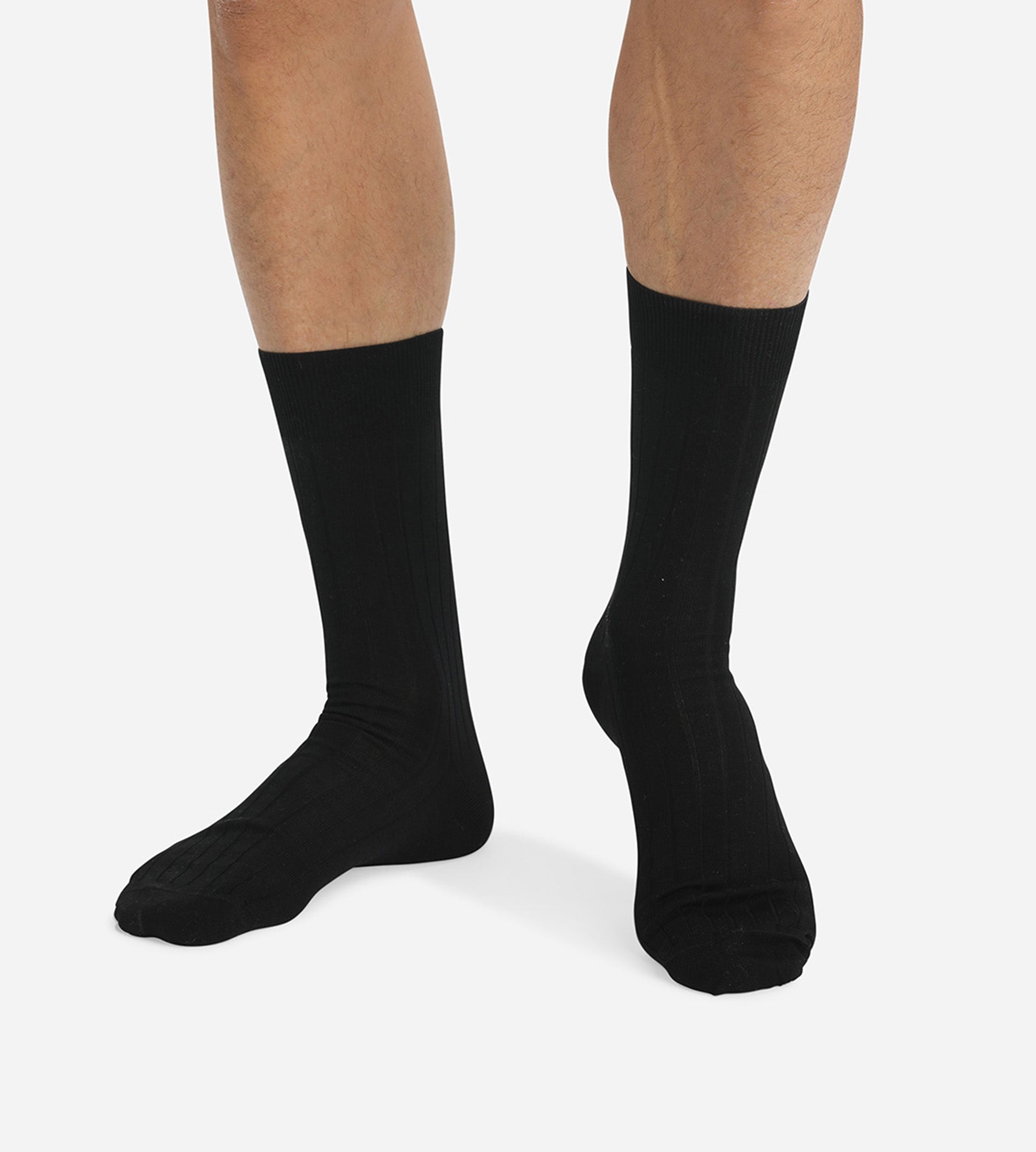 Premium 2-Pack Black Cashmere Socks for Men - Soft & Breathable Wool Dress Socks for Business, Office & Formal Occasions