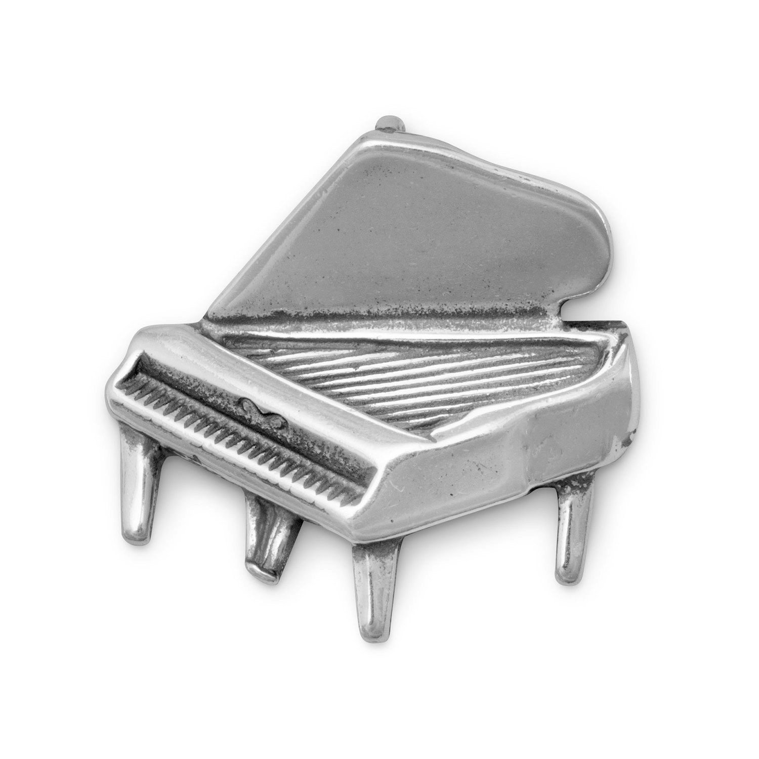 Elegant Grand Piano Slide Pendant Charm Necklace - Sterling Silver Jewelry for Music Lovers & Pianists | Perfect Gift for Birthday, Anniversary & Special Occasions
