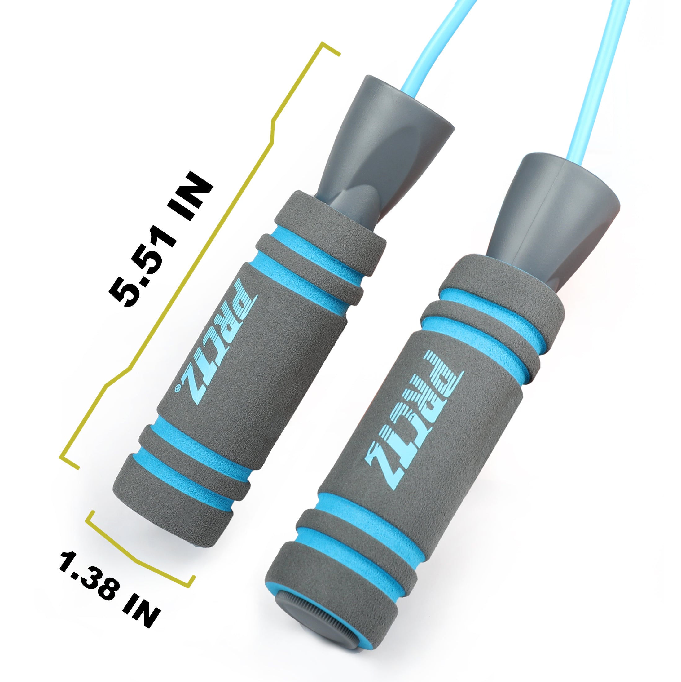 PRCTZ 9ft Adjustable PVC Jump Rope with Comfortable Foam Handles - Perfect for Home Workouts, Gym Training, and Fitness Enthusiasts