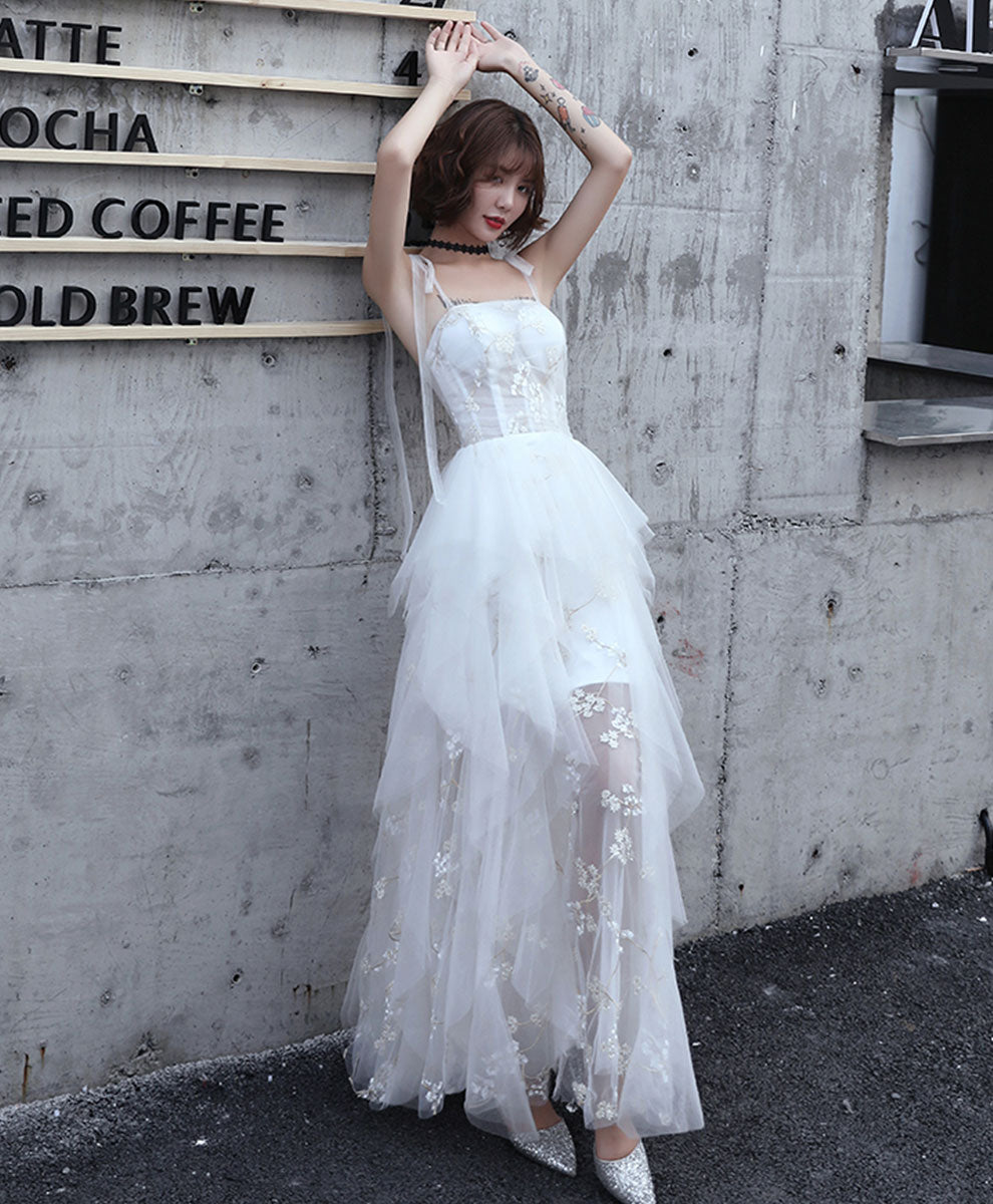 Elegant White Sweetheart Tulle Prom Dress for Homecoming & Formal Events - Perfect for Dances, Weddings & Special Occasions