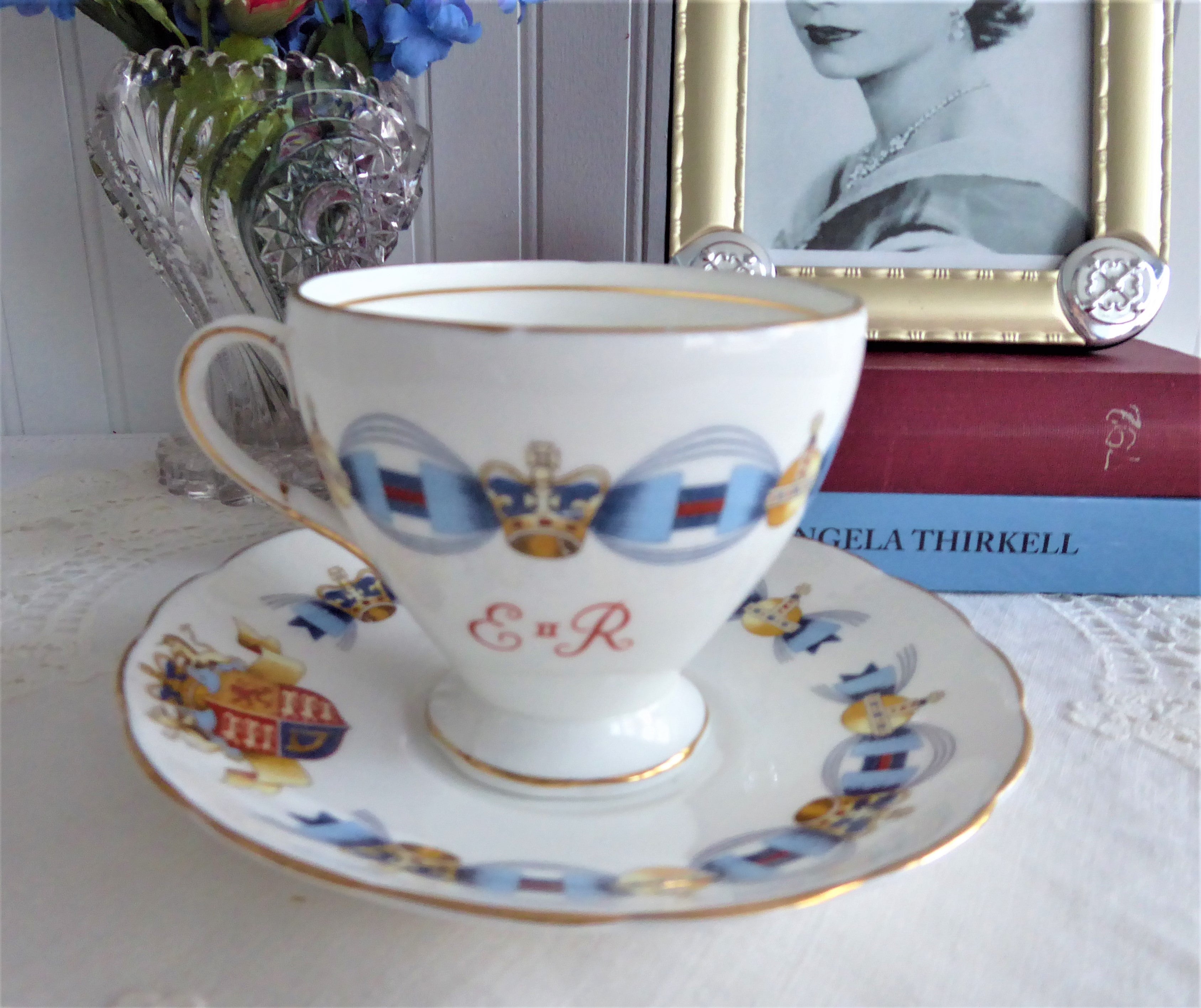 Queen Elizabeth II Coronation Cup and Saucer Set 1953 - English Bone China Tea Set - Perfect for Royal Tea Parties, Collectibles & British History Enthusiasts