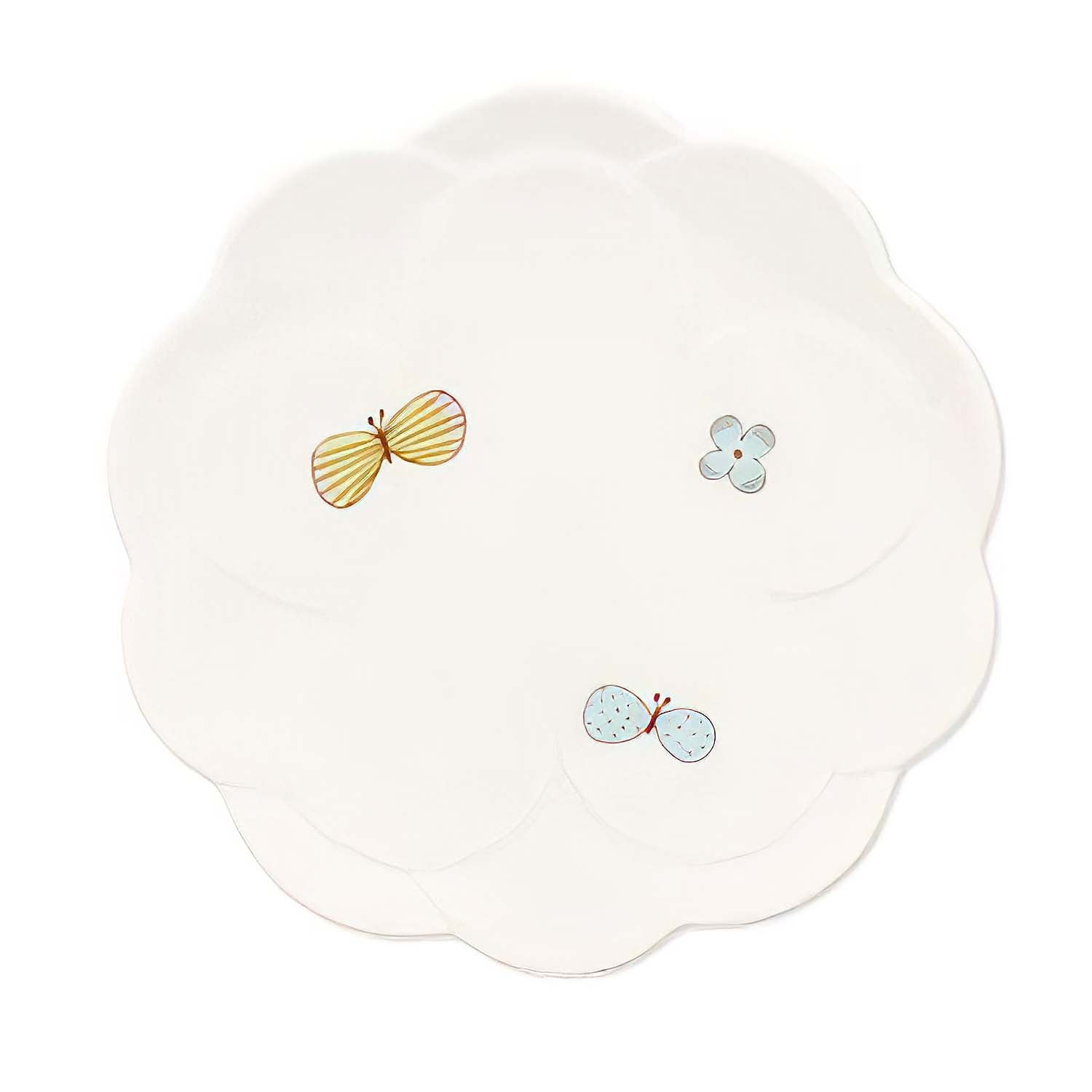 Harekutani Porcelain Butterfly Plate - Elegant Hand-Painted Japanese Dinnerware for Fine Dining & Home Decor - Perfect for Wedding Gifts, Tea Parties & Display Collections