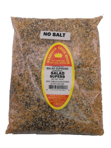 XL REFILL Marshalls Creek Spices Salad Superb No Salt Seasoning (Compare To Salad Supreme) - 22 Ounce | Perfect for Salads, Pasta, Popcorn & Healthy Cooking