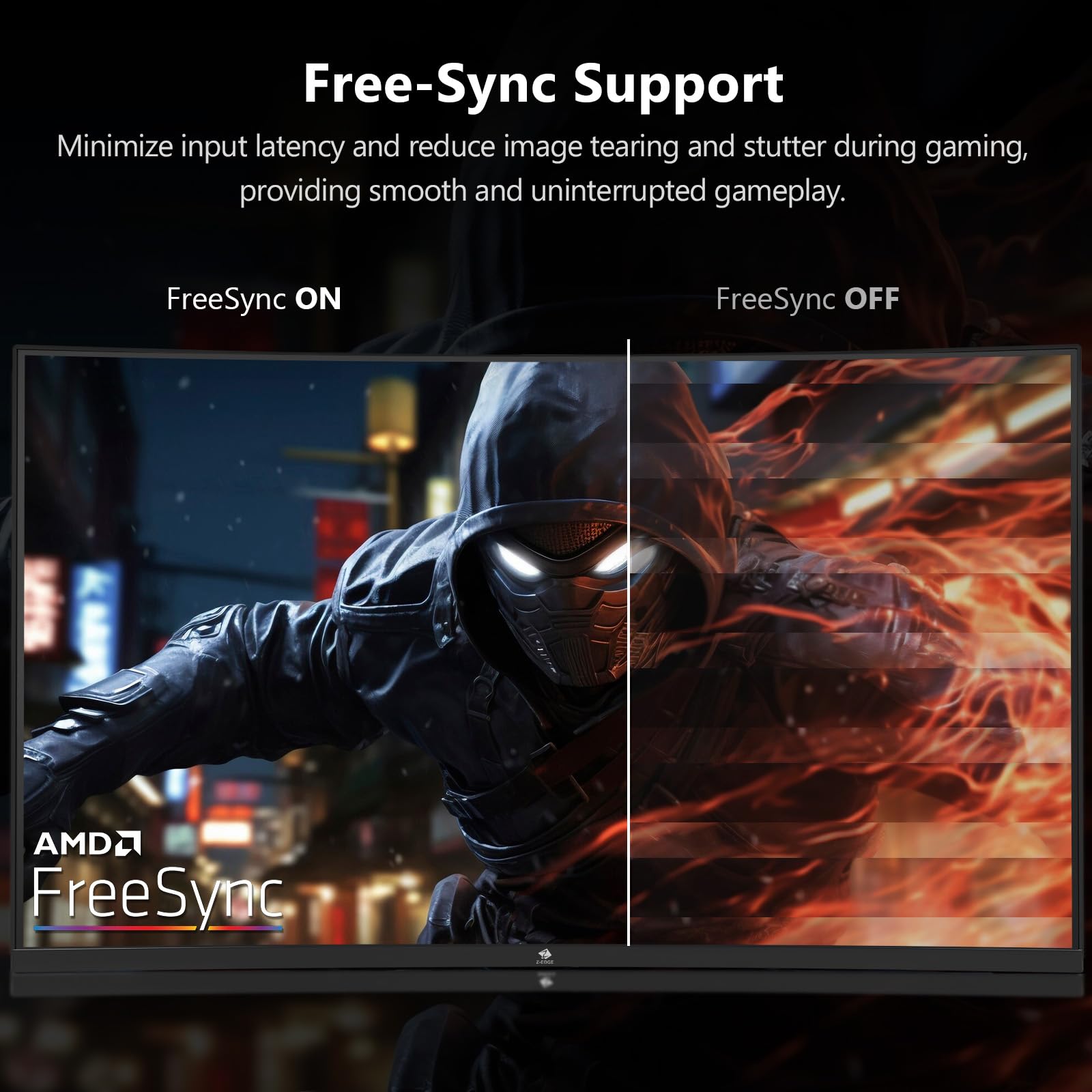 Z-Edge 32-inch Curved Gaming Monitor - Full HD 1920x1080, 240Hz Refresh Rate, 1ms Response Time, AMD FreeSync Premium, Frameless Design, DisplayPort & HDMI - Perfect for Competitive Gaming, Home Office, and Entertainment Setup