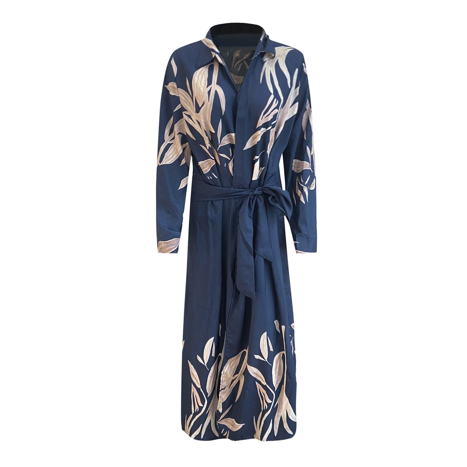 Women's Lace Up Midi Maxi Dress - Trendy One Piece Summer & Fall Shirt Dress - Perfect for Beach Vacations, Date Nights & Casual Outings