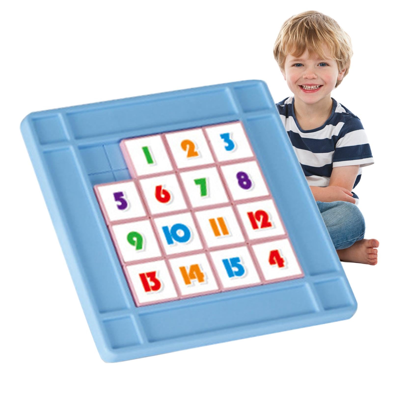 Sliding Block Puzzle Game - Educational Number & Color Sorting Toy for Kids | Fun Brain Teaser for Learning & Problem Solving | Perfect for Classroom, Travel & Family Game Night