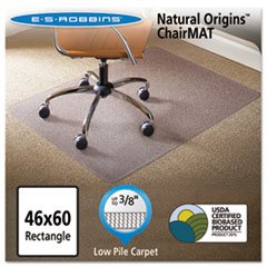 Natural Origins Clear Chair Mat for Carpet - 46 x 60 Inches - Heavy Duty Office Floor Protector for Rolling Chairs | Perfect for Home Office, Study Room & Workspace