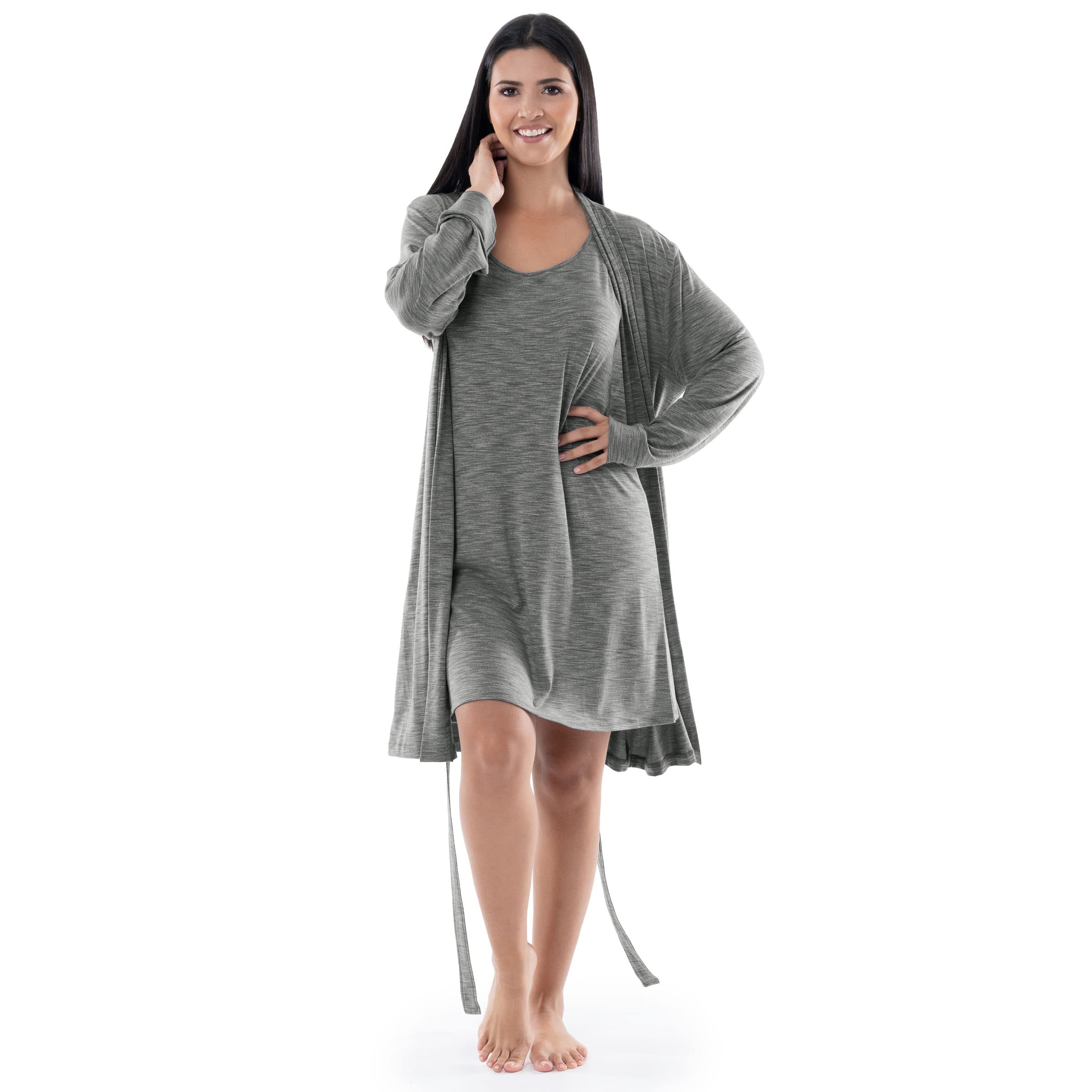 Fruit of the Loom Women's Breathable Cotton Robe - Soft & Comfortable Bathrobe for Spa, Lounge & Relaxation at Home