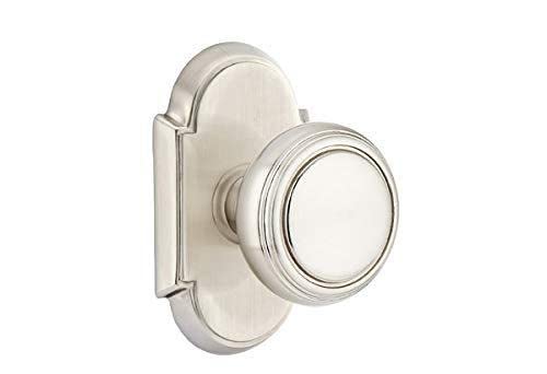 Emtek Privacy Set - Style 8 Rosette with Norwich Knob in Oil Rubbed Bronze (US10B) | Premium Door Hardware for Bedrooms & Bathrooms