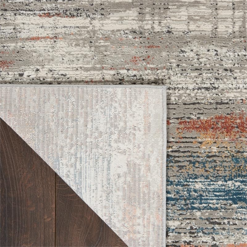 Nourison Rustic Textures Grey/Multi 2'2