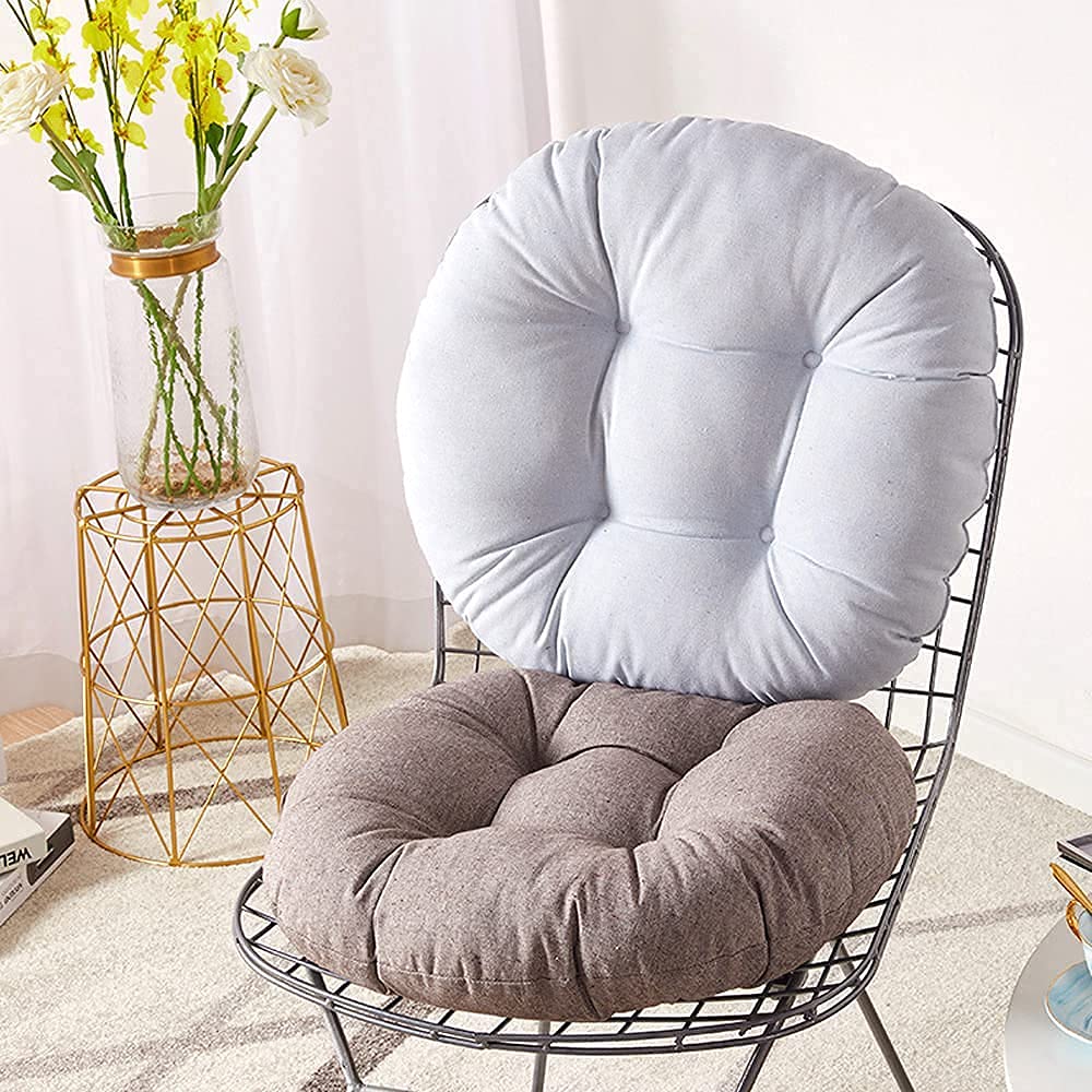 2-Pack Round Padded Chair Cushions for Garden & Dining - Comfortable Seat Pads for Home Office, Indoor & Outdoor Use - Pressure Relief Cushion for Chairs, Patio Furniture & Floor Sitting (18