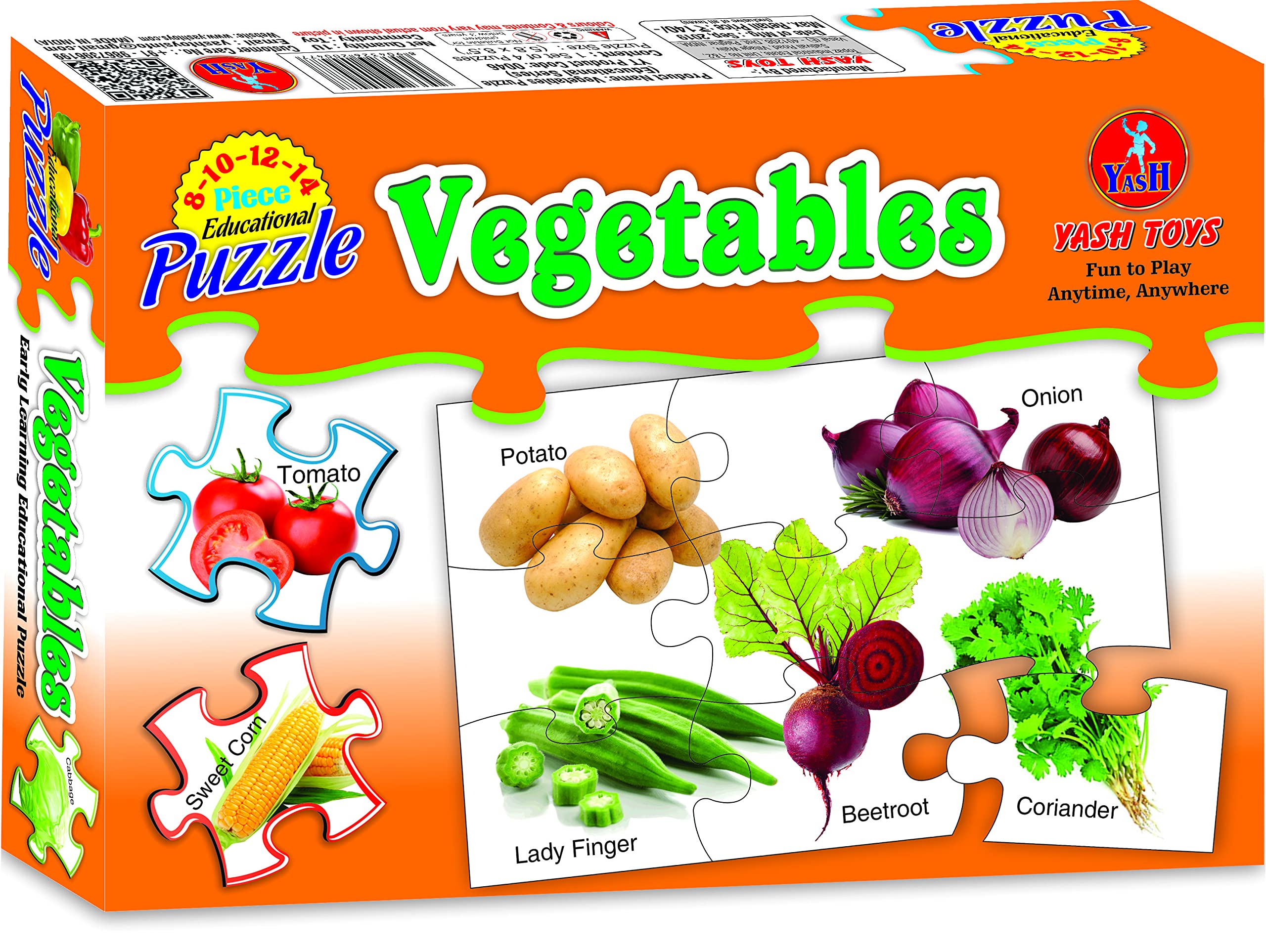 Educational Transport Vehicle Puzzle for Kids - 8-14 Piece Fun Learning Toy with Vegetables Theme | Perfect for Preschool Learning, Birthday Gifts & Family Game Night