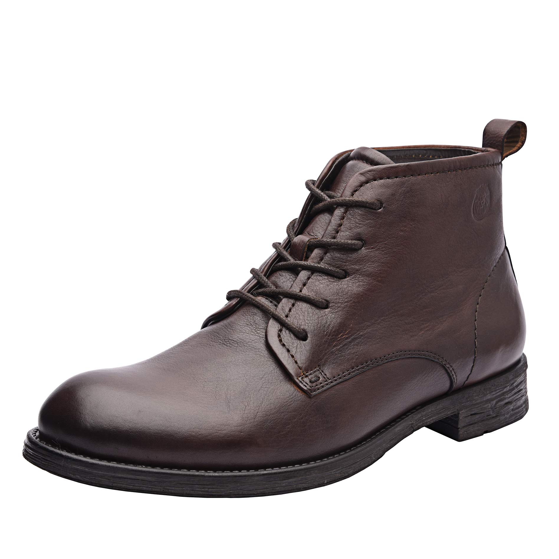 Genuine Leather Chukka Boots for Men - Handcrafted Lace-Up Winter Boots with TPR Sole | Durable & Comfortable Lightweight Boots for Outdoor, Hiking & Casual Wear